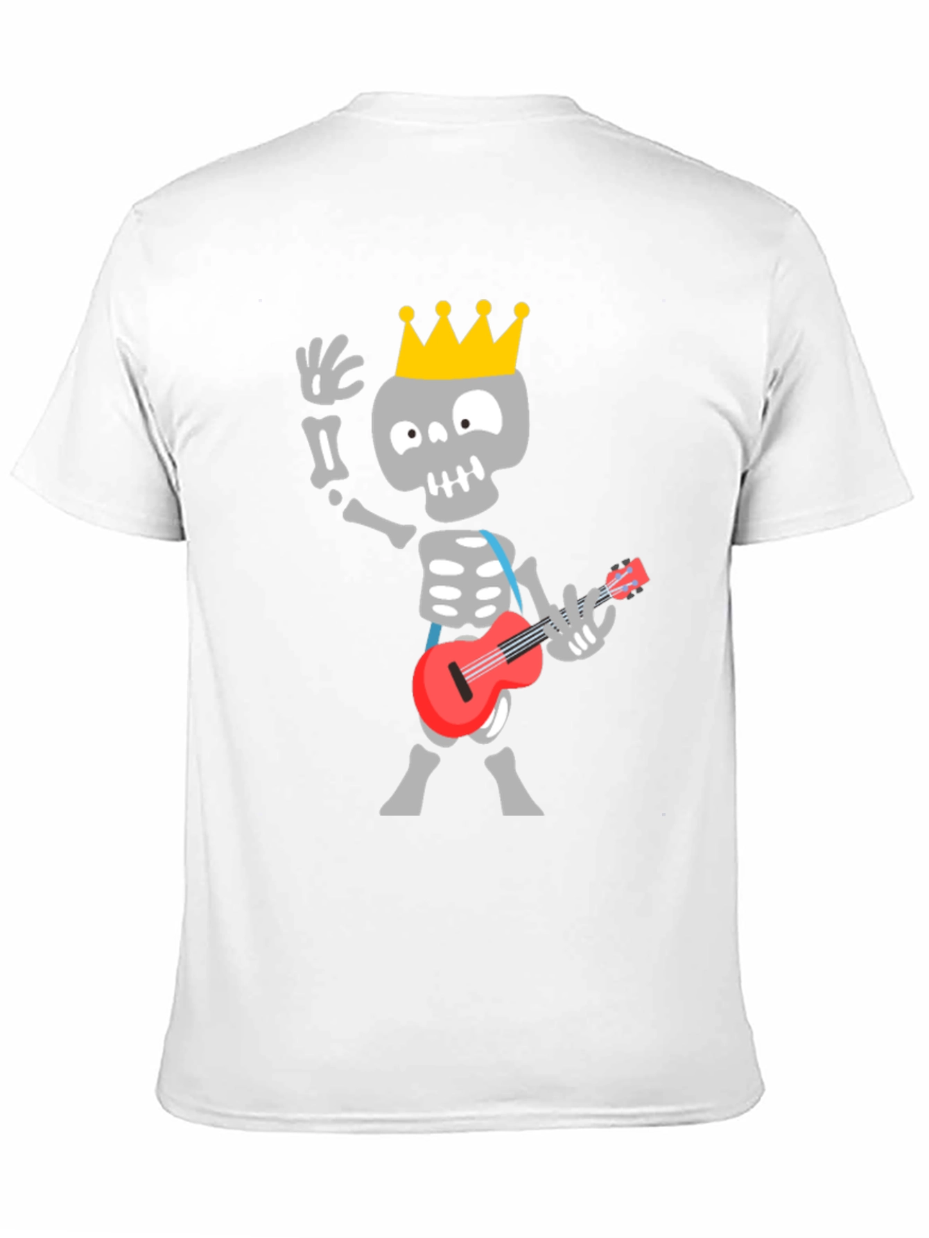 Black Skeleton King Guitar Player Black T-Shirt view 11