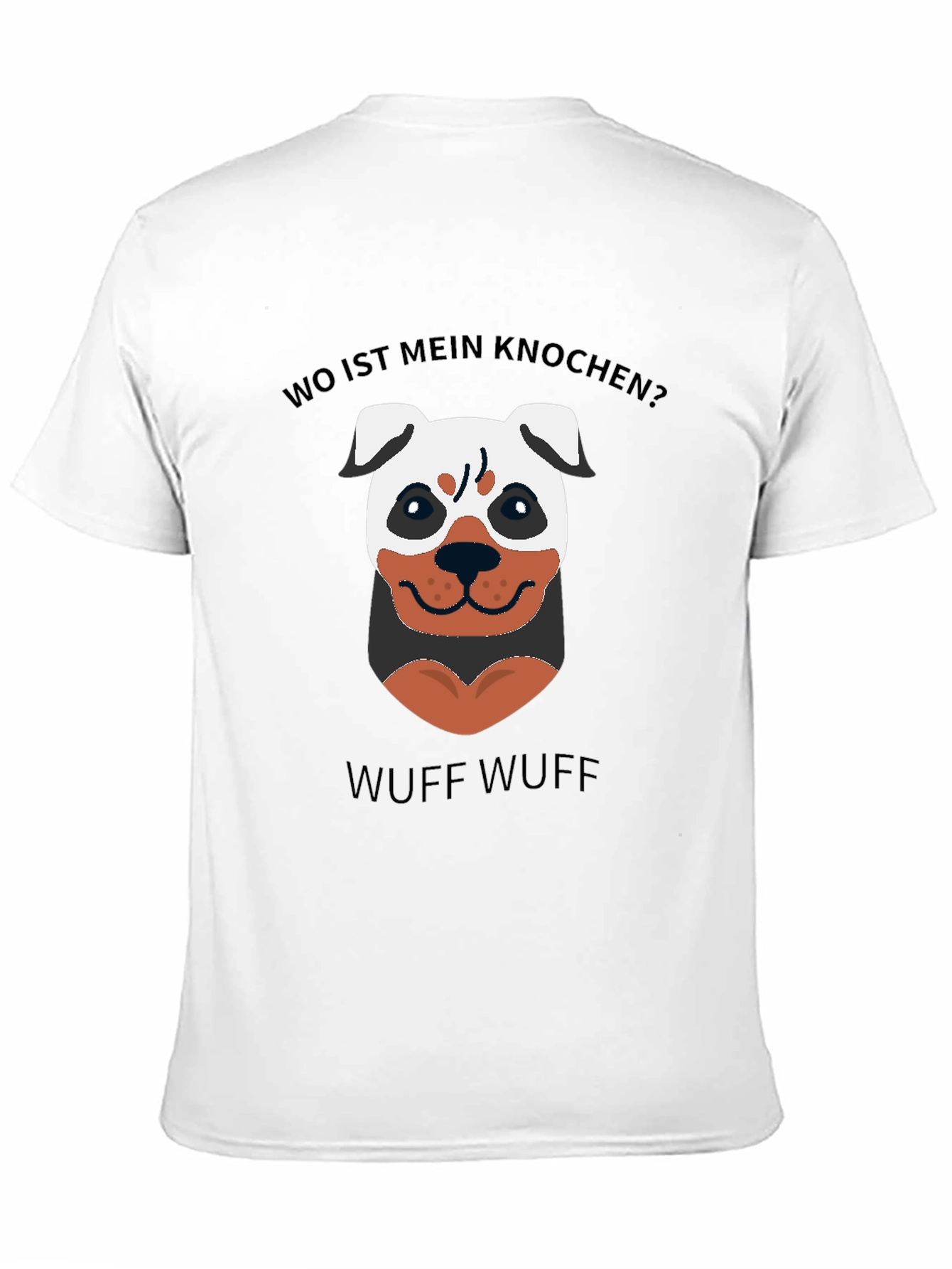 Black Wo Ist Mein Knochen? Funny Dog T-Shirt view 11