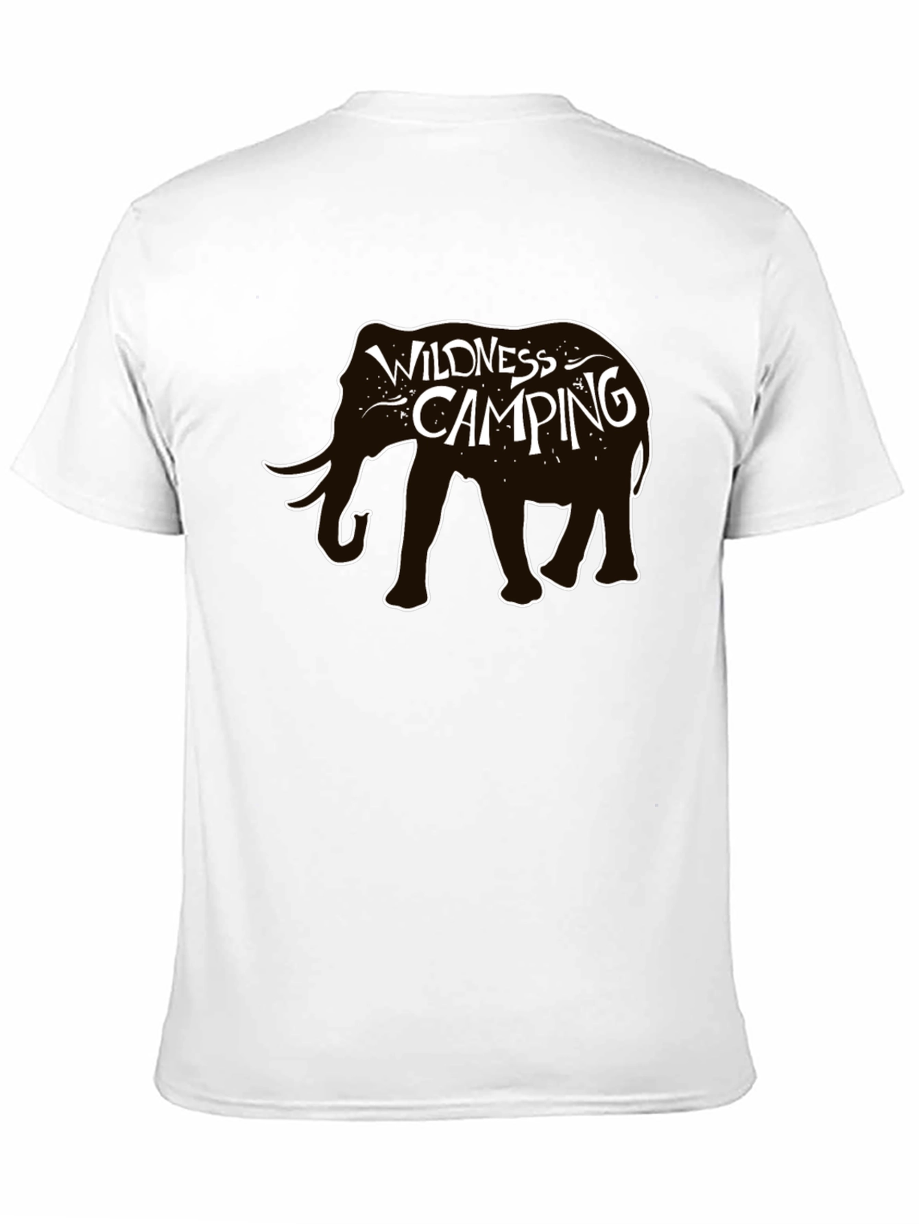 Black Wilderness Camping Elephant Graphic Tee view 11