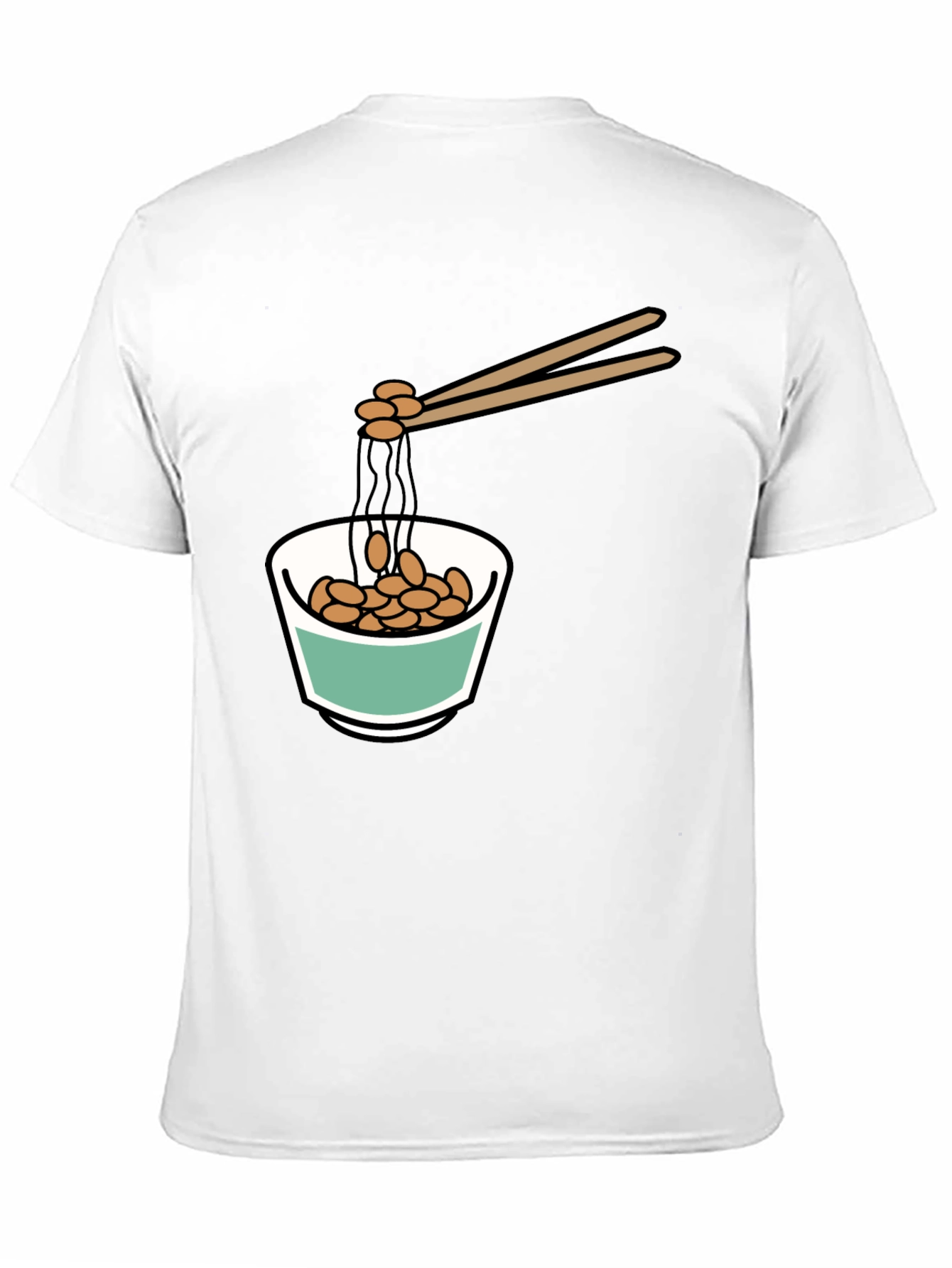 Black Natto Bowl Graphic Tee - Funny Foodie Shirt view 11