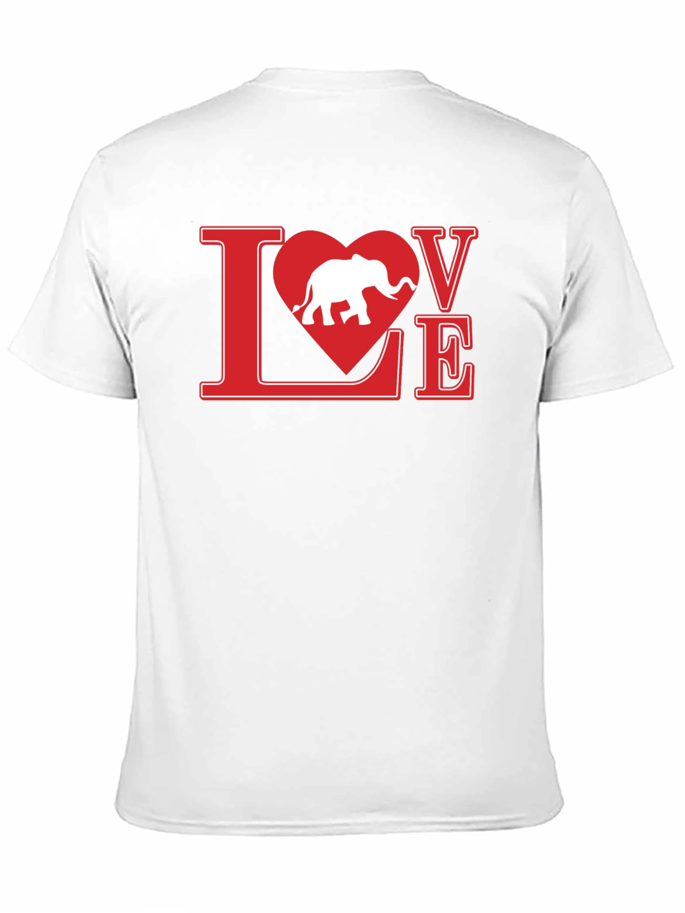 Black Love Elephant Graphic Tee - Black Cotton T-Shirt view 11