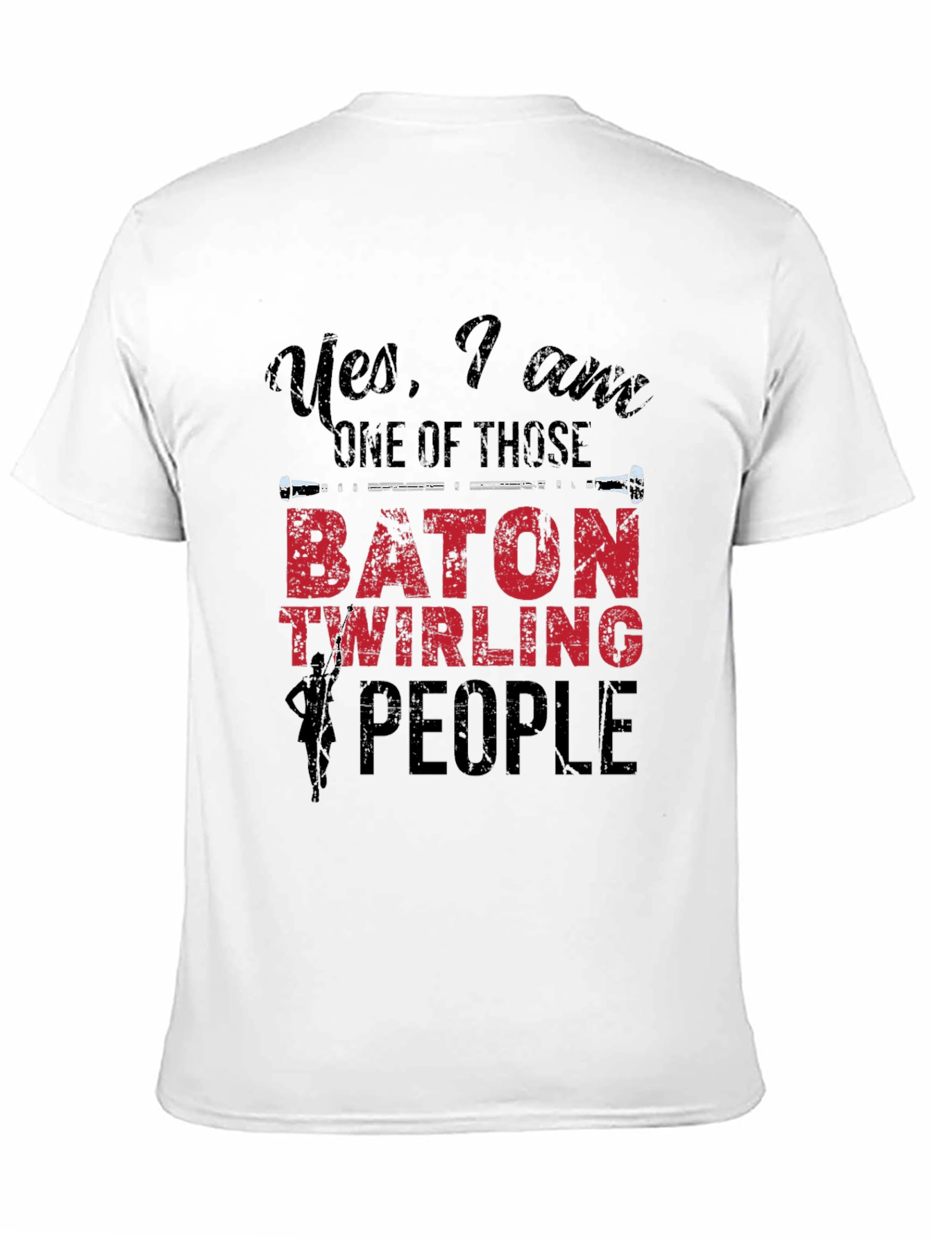 Black Baton Twirling People Graphic Tee view 11