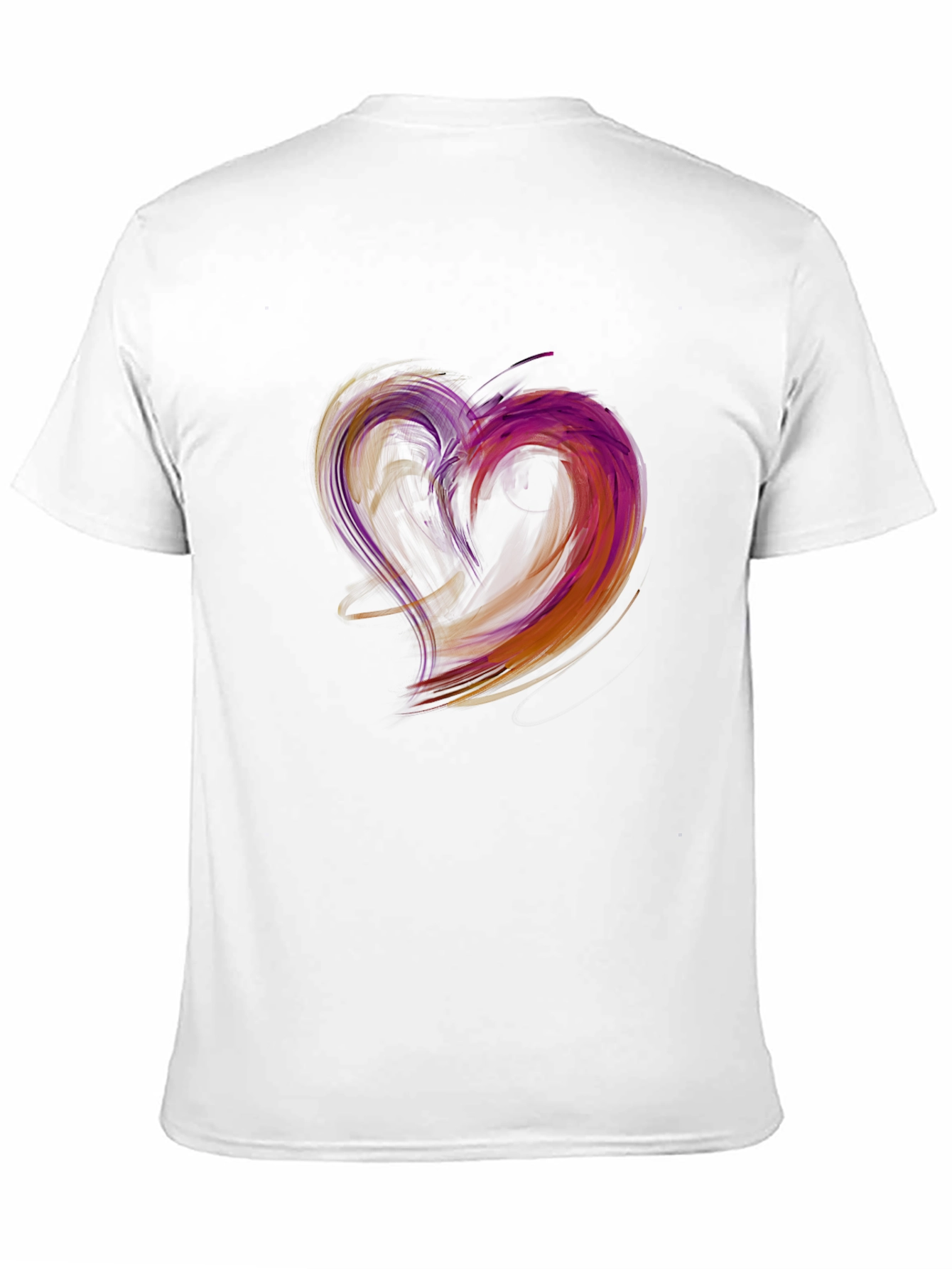 Black Abstract Heart Graphic Black T-Shirt view 11