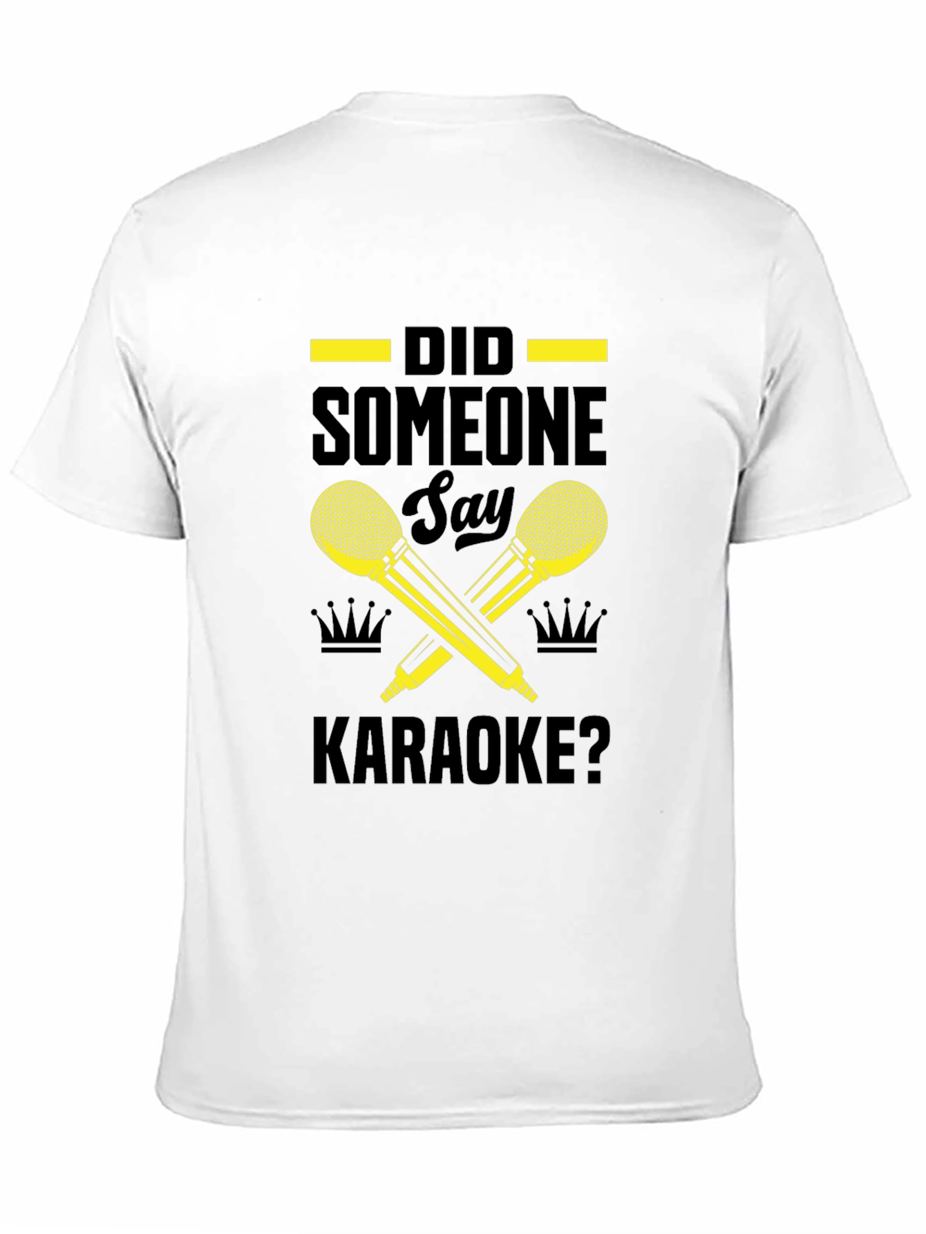 Black Karaoke Microphone Graphic Tee view 11