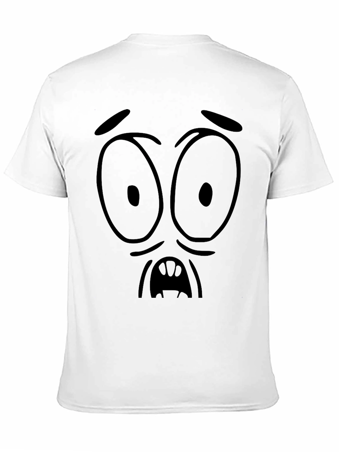 Black Cartoon Expression Black T-Shirt view 11