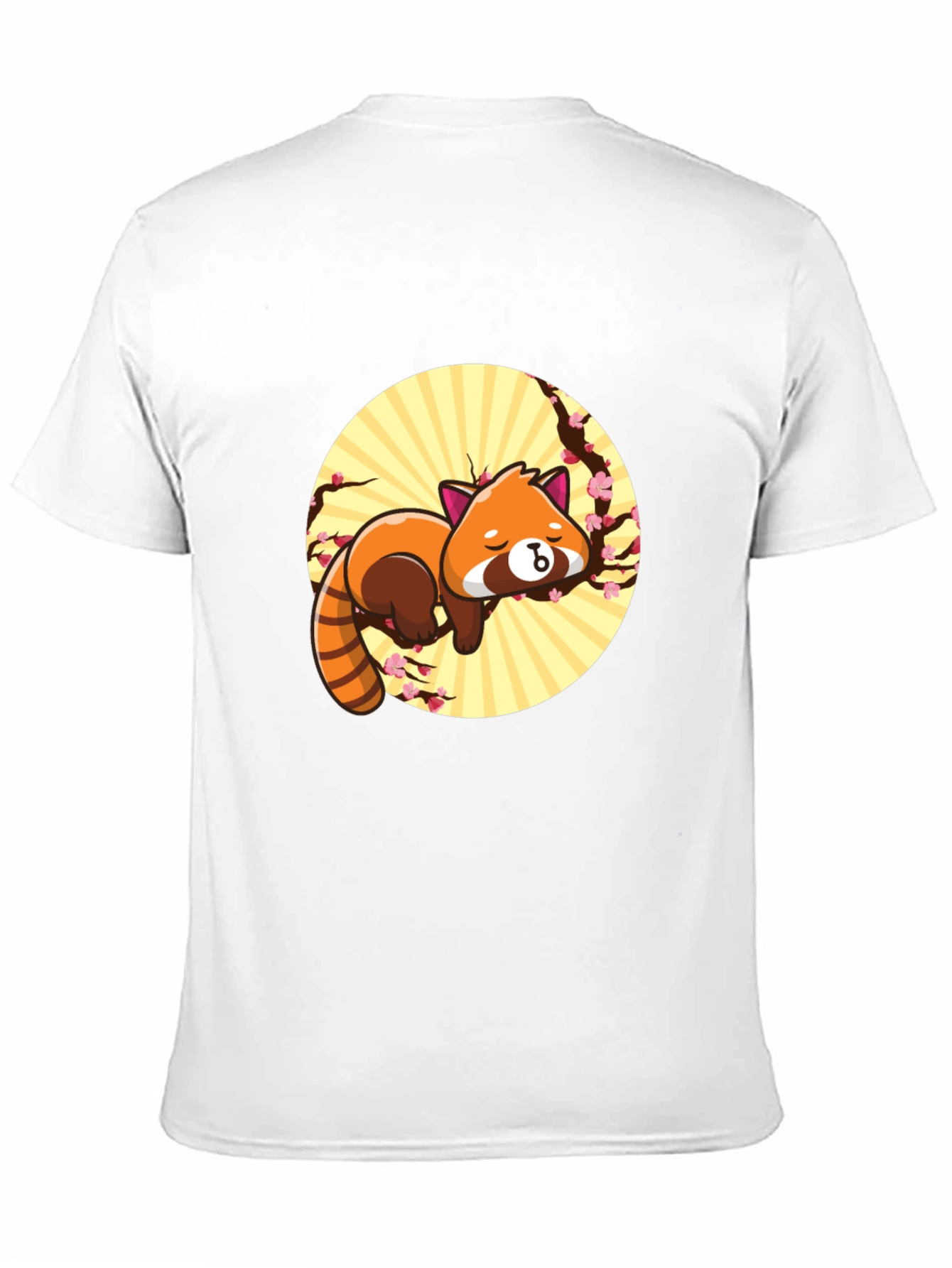 Black Cute Red Panda T-Shirt - Relaxed Graphic Tee view 11