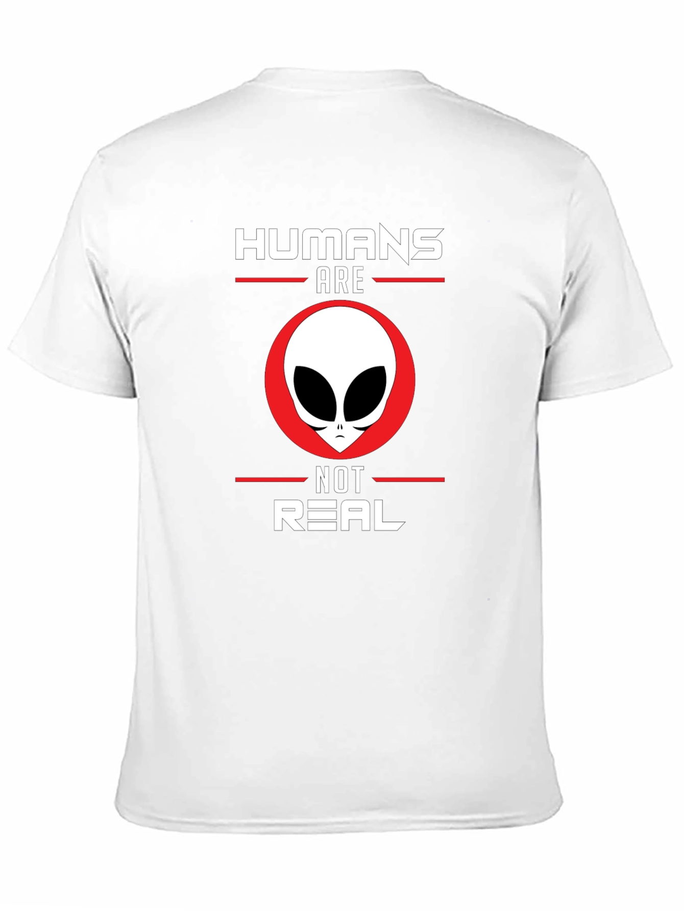 Black Humans Are Not Real Alien Graphic Tee - Black view 11