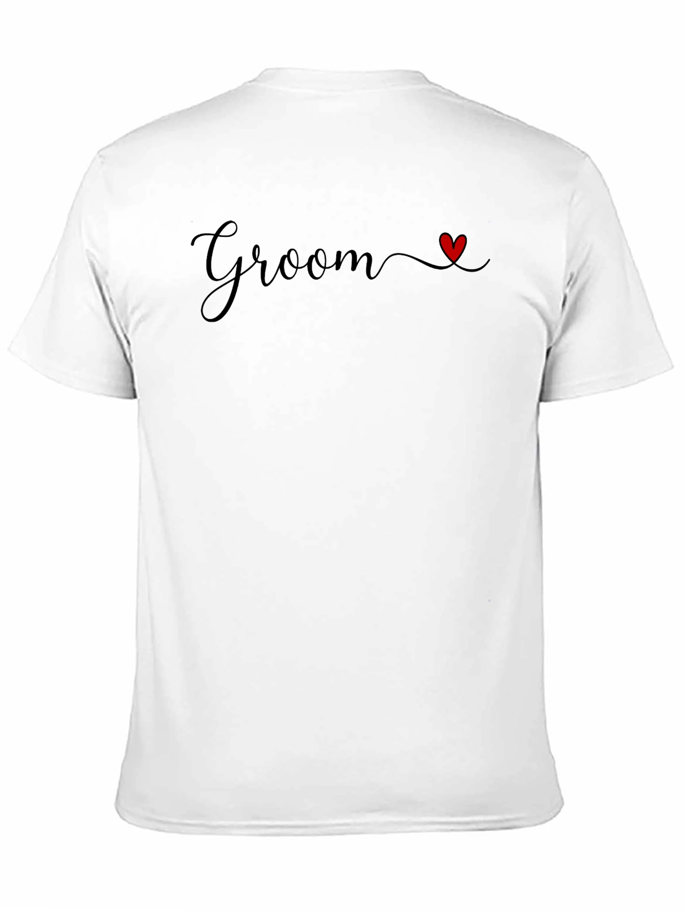 Black Groom Heart Graphic Black T-Shirt view 11