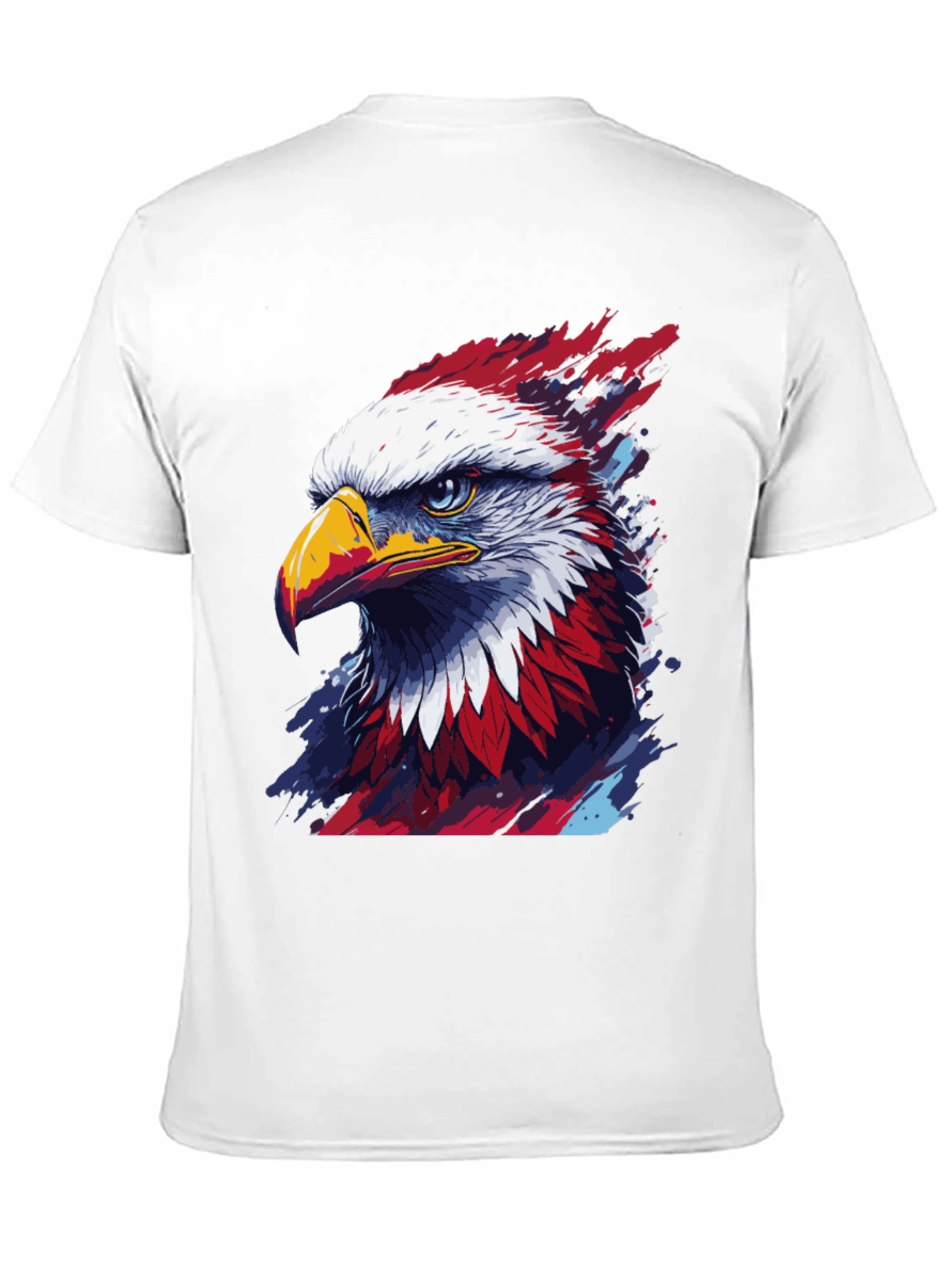 Black Patriotic Eagle Graphic Tee - Men's Black T-Shirt view 11