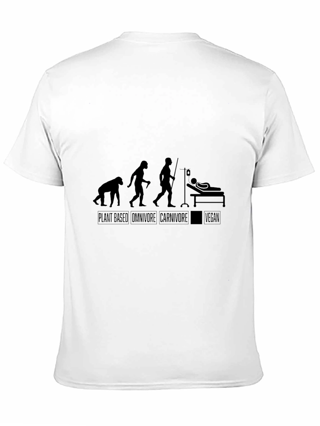 Black Vegan Evolution Black T-Shirt view 11