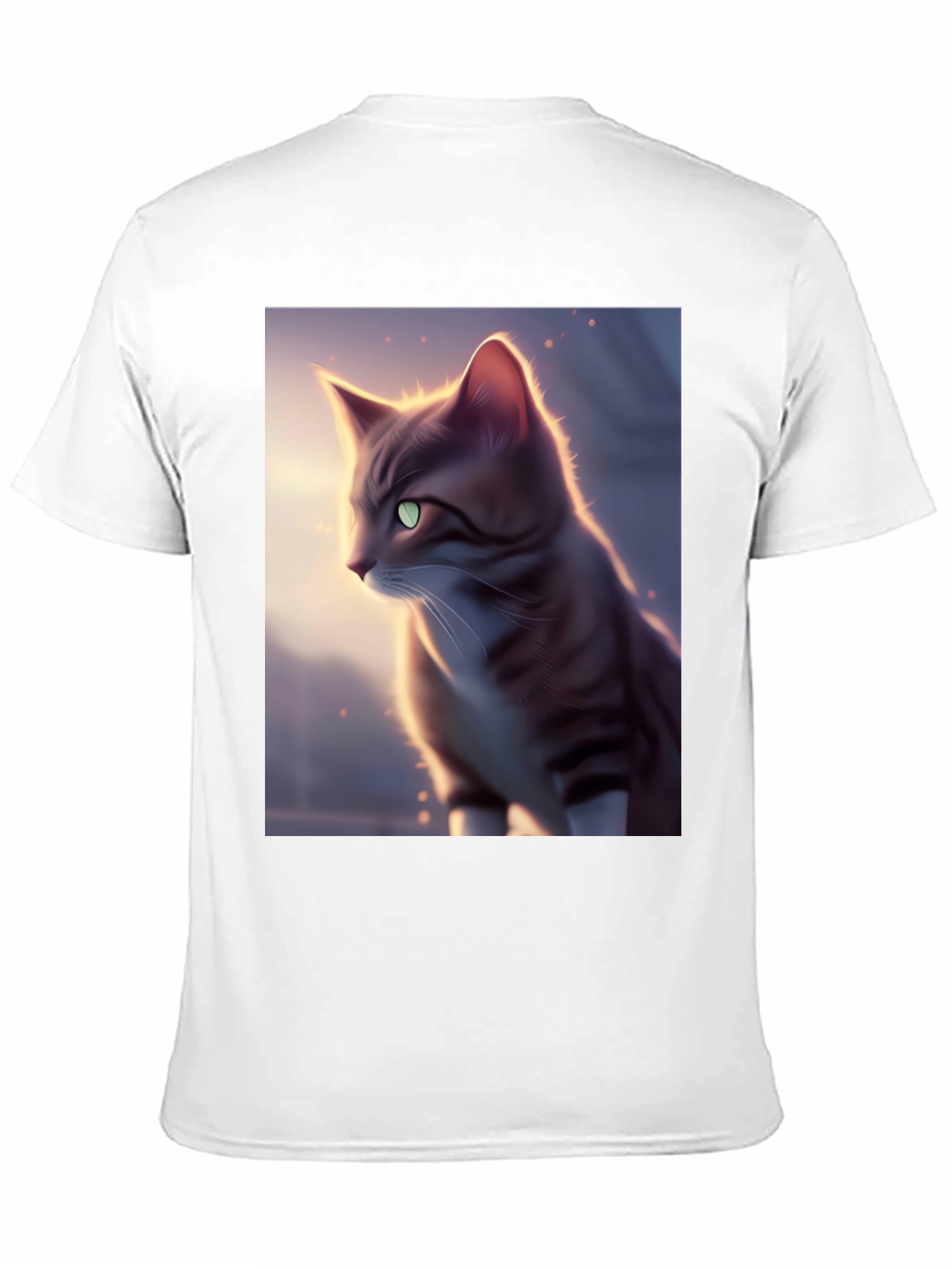 Black Artistic Cat Graphic Black T-Shirt view 11