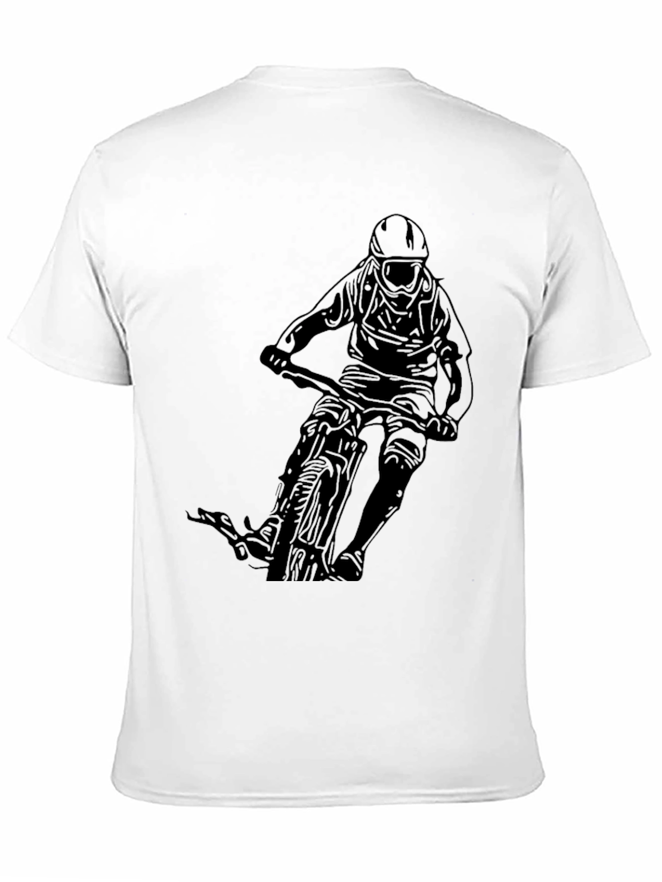 Black Mountain Biker Graphic Tee - Black Cotton view 11