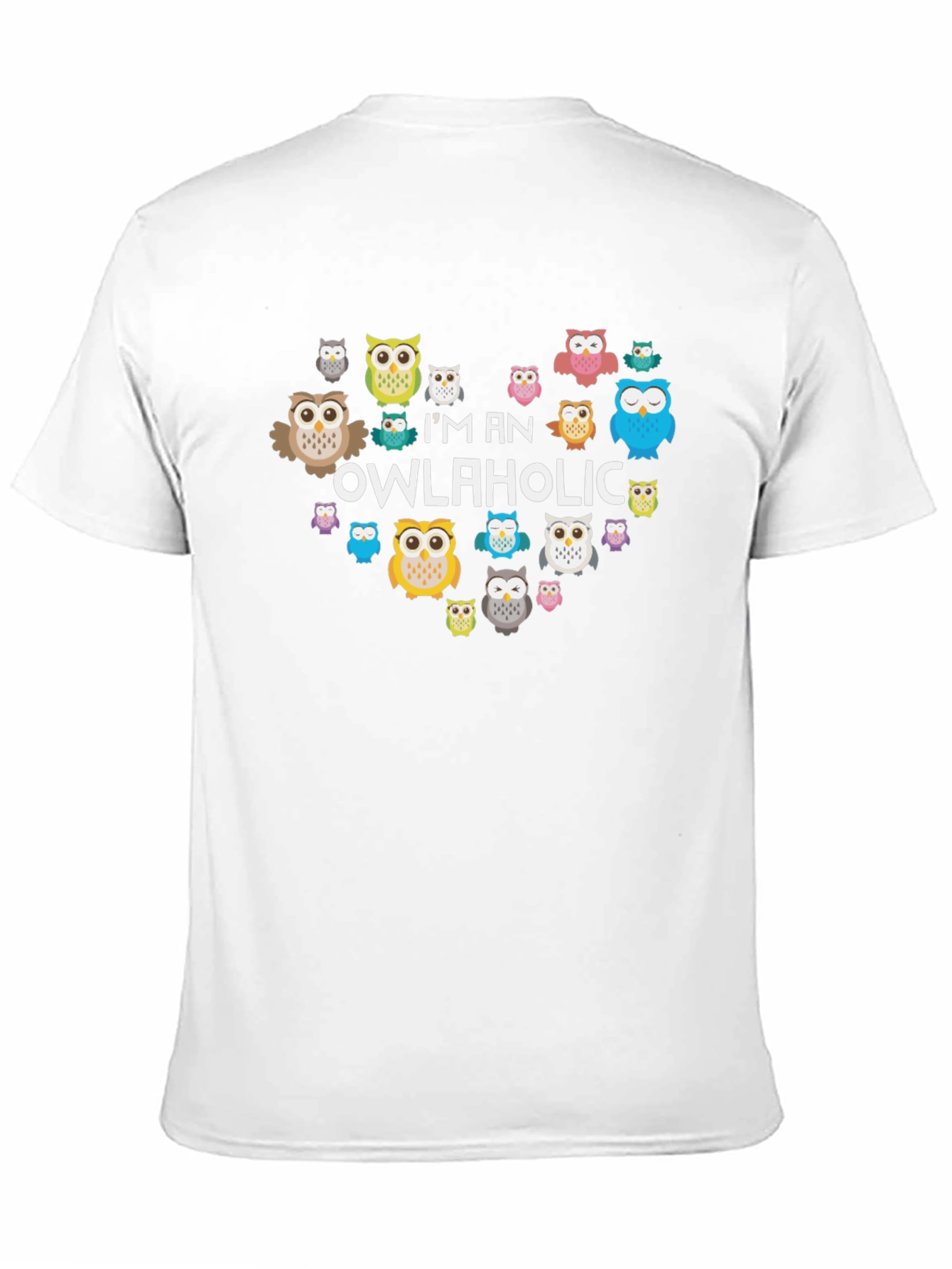 Black Owl Lover T-Shirt - I'm an Owlaholic Graphic Tee view 11