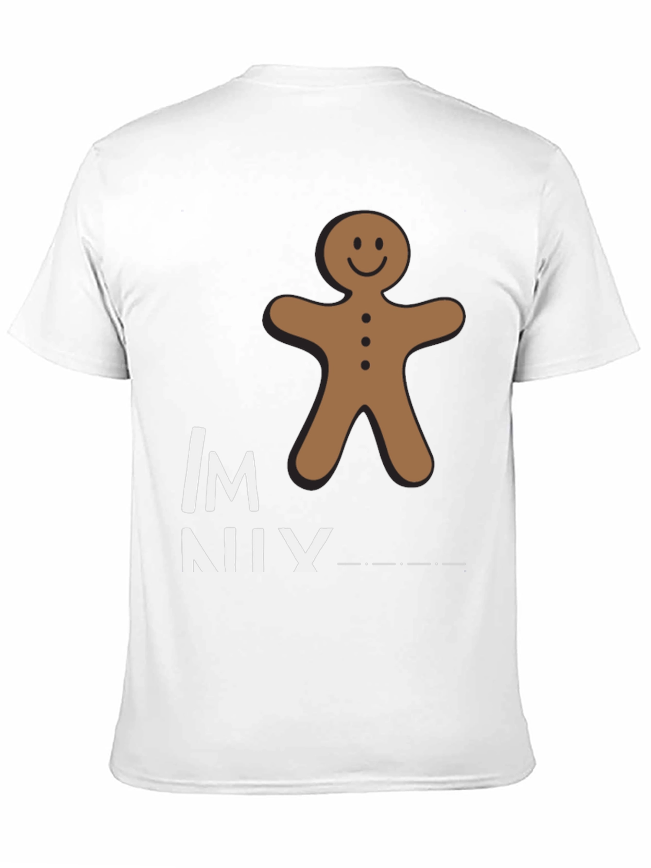 Black Gingerbread Man Funny Graphic T-Shirt view 11