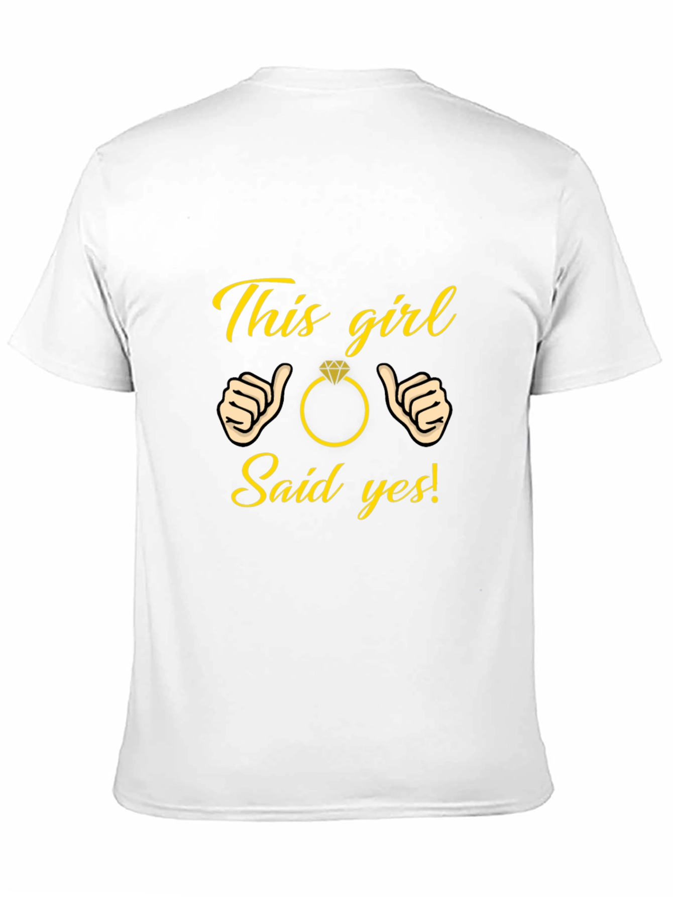 Black This Girl Said Yes T-Shirt Engagement Gift view 11