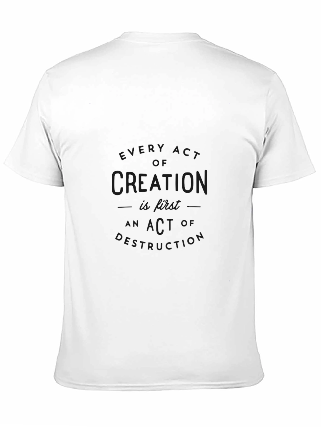 Black Creation Destruction Graphic Tee - Men's Black T-Shirt view 11