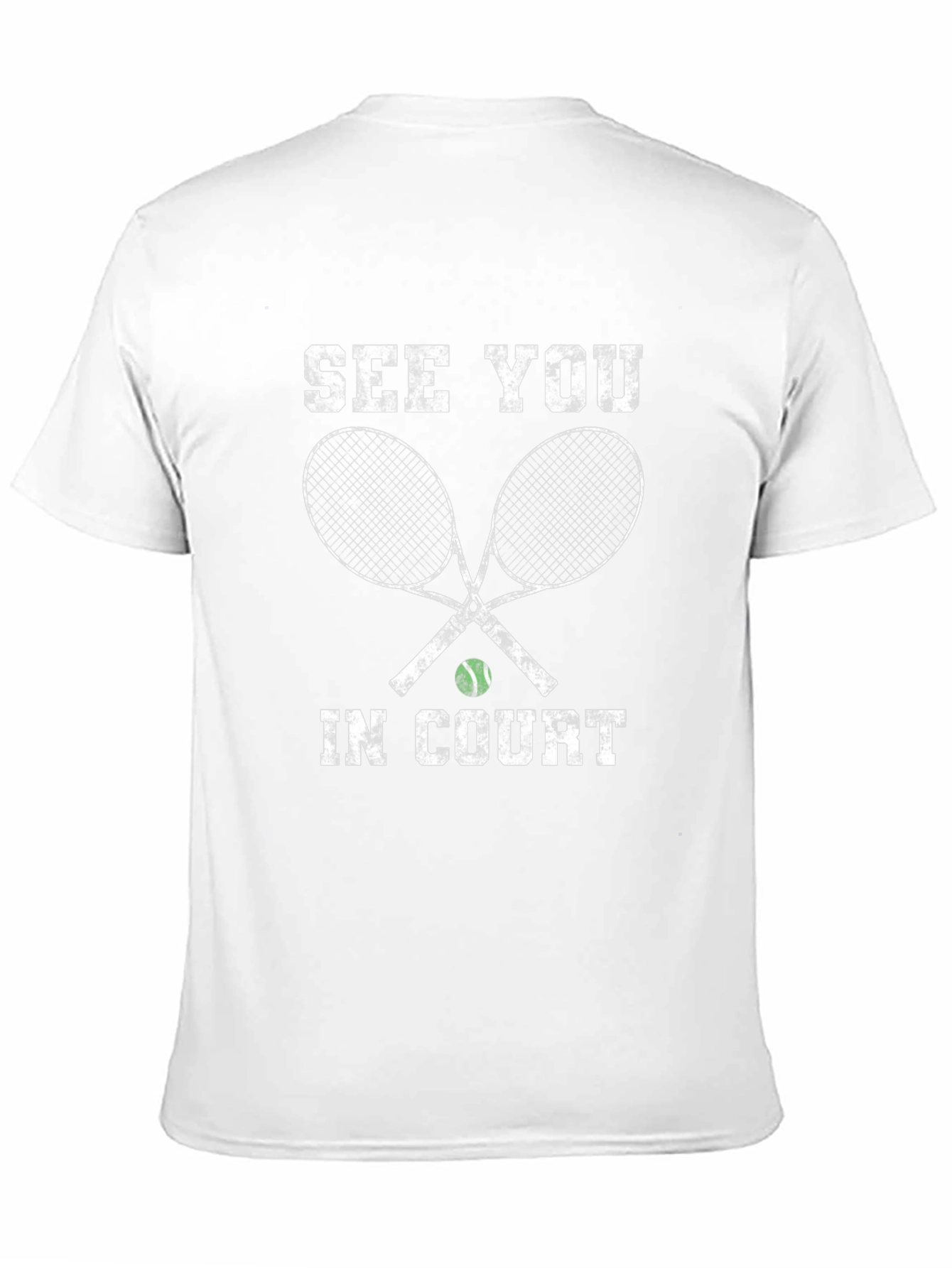 Black Tennis Court T-Shirt - See You In Court! view 11