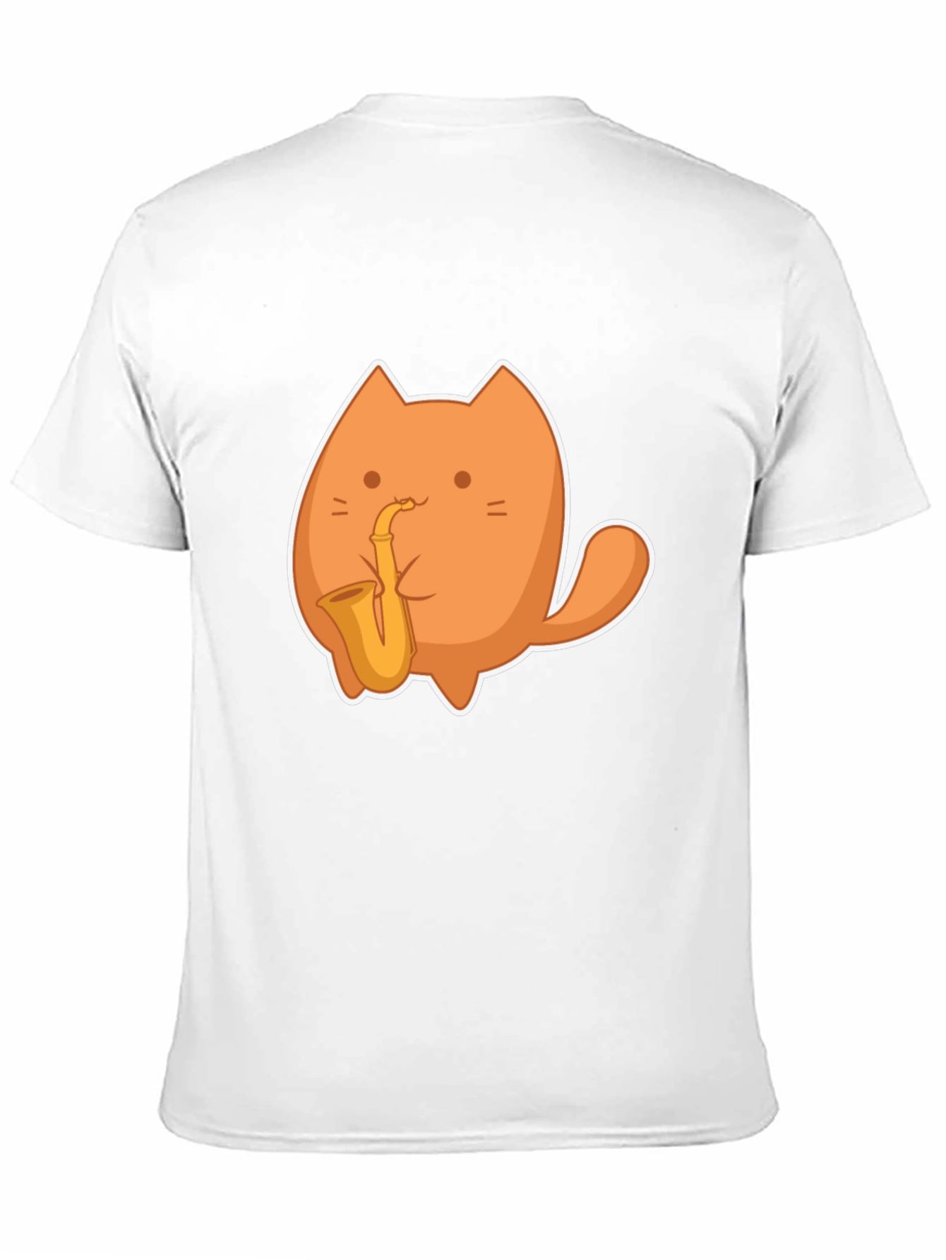 Black Cat Saxophone Graphic T-Shirt view 11