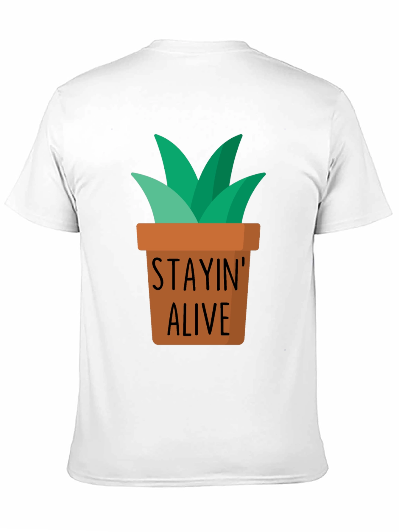 Black Stayin' Alive Plant Graphic T-Shirt view 11