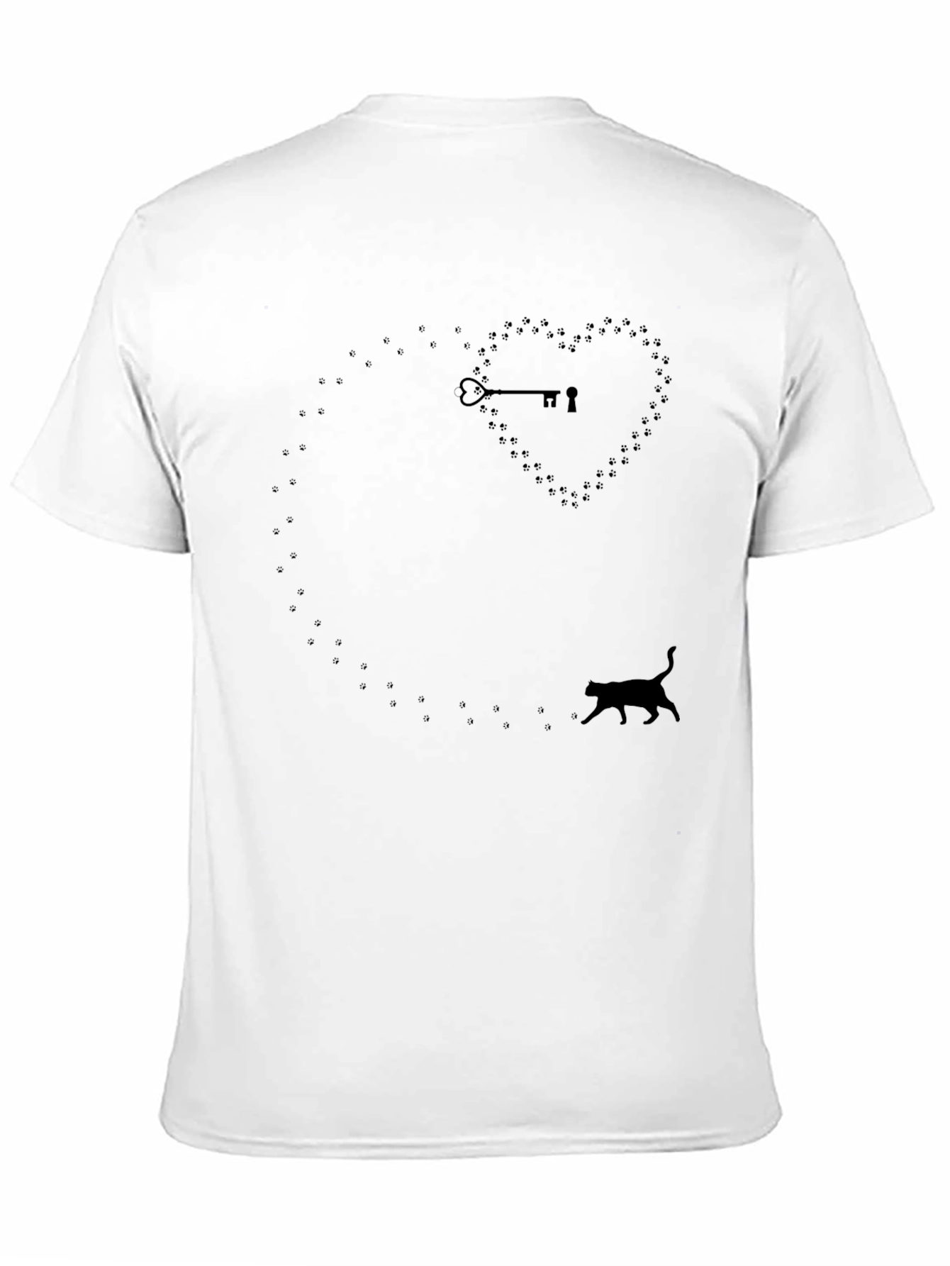 Black Key to My Heart Cat T-Shirt view 11