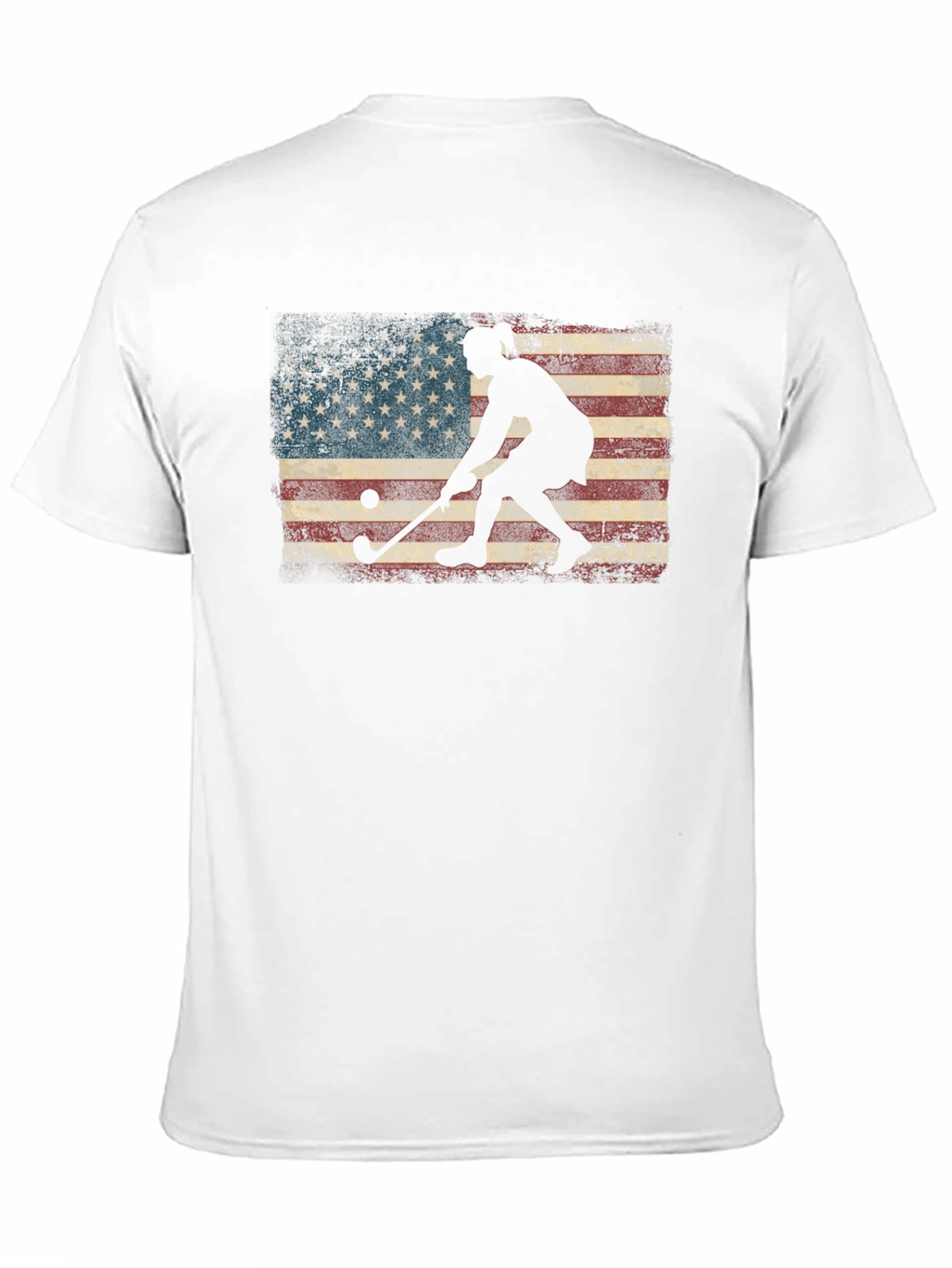 Black American Flag Field Hockey T-Shirt view 11