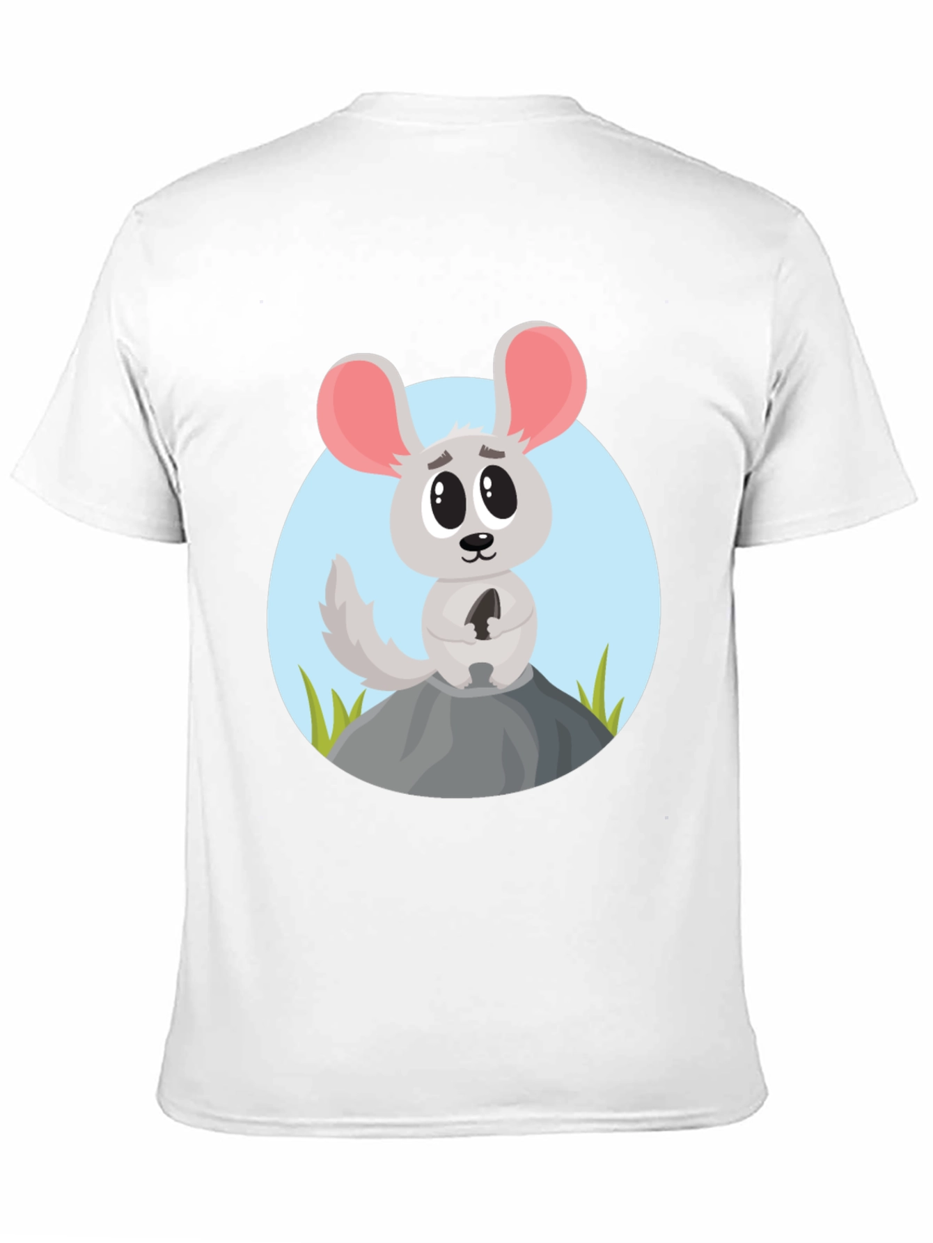 Black Cartoon Mouse Graphic Tee - Cute Animal Design Shirt view 11