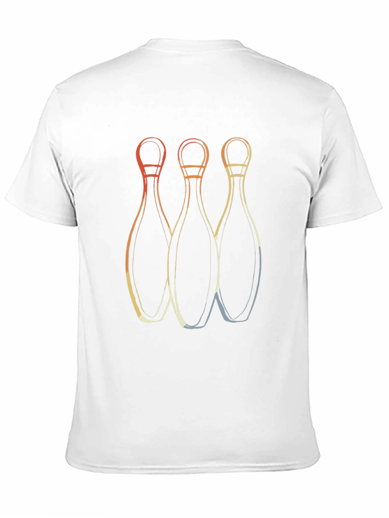 Black Retro Bowling Pins Graphic T-Shirt view 11
