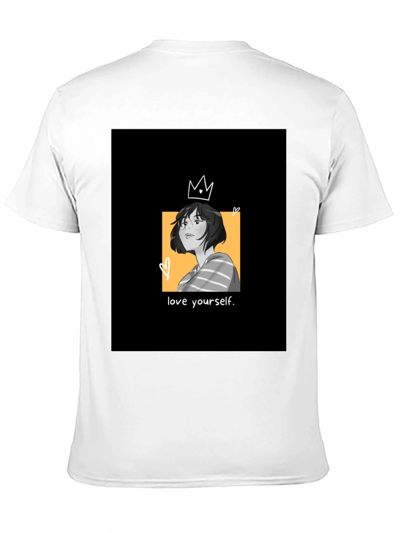 Black Love Yourself Graphic Tee - Black Unisex T-Shirt view 11
