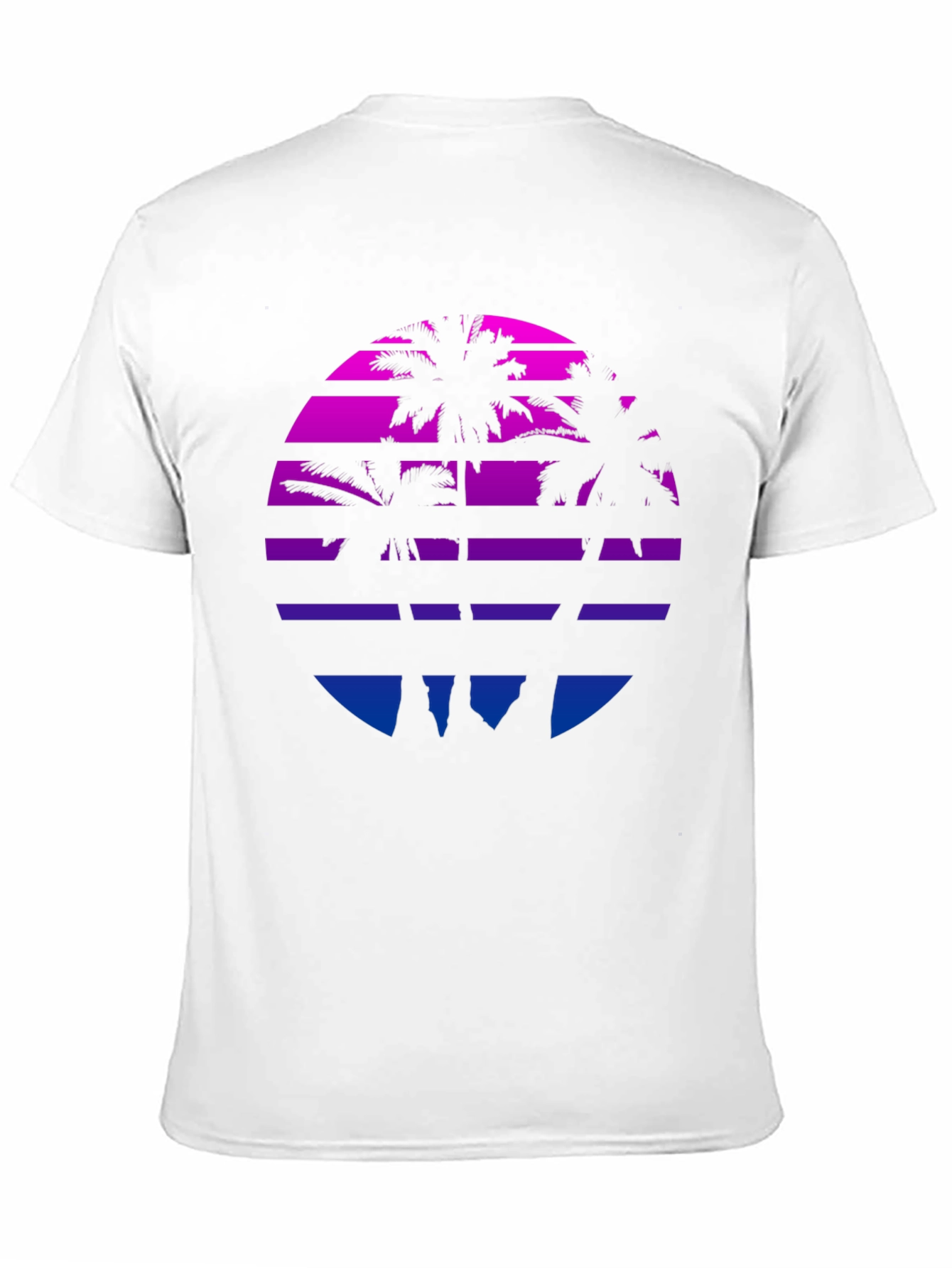 Black Retro Sunset Palm Tree Graphic Tee - Black view 11