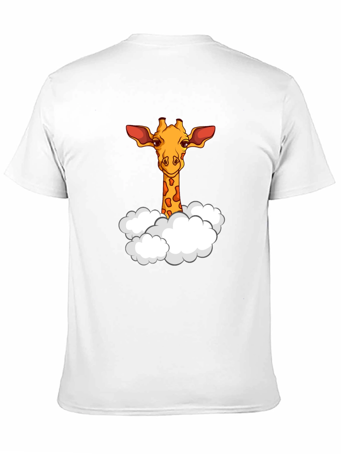 Black Giraffe in Clouds Graphic T-Shirt - Black view 11