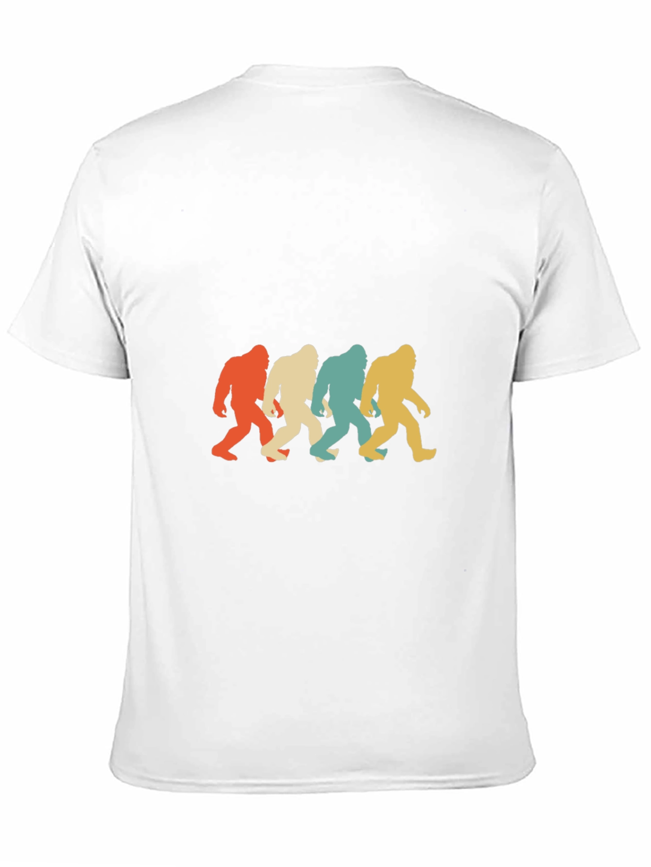 Black Retro Bigfoot T-Shirt: Sasquatch Silhouette Tee view 11