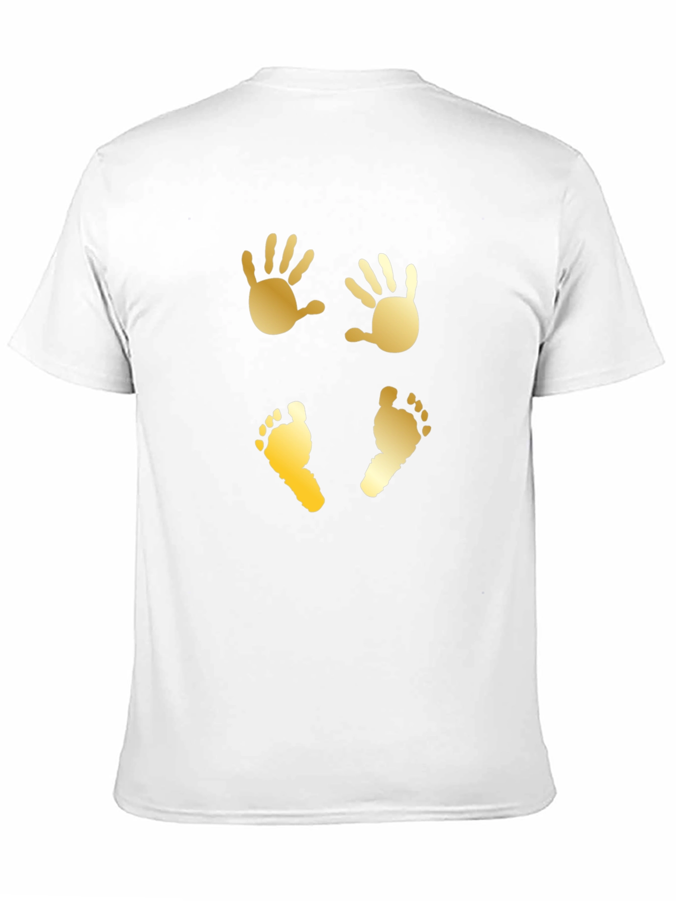 Black Baby Handprint & Footprint Graphic Tee - Black view 11