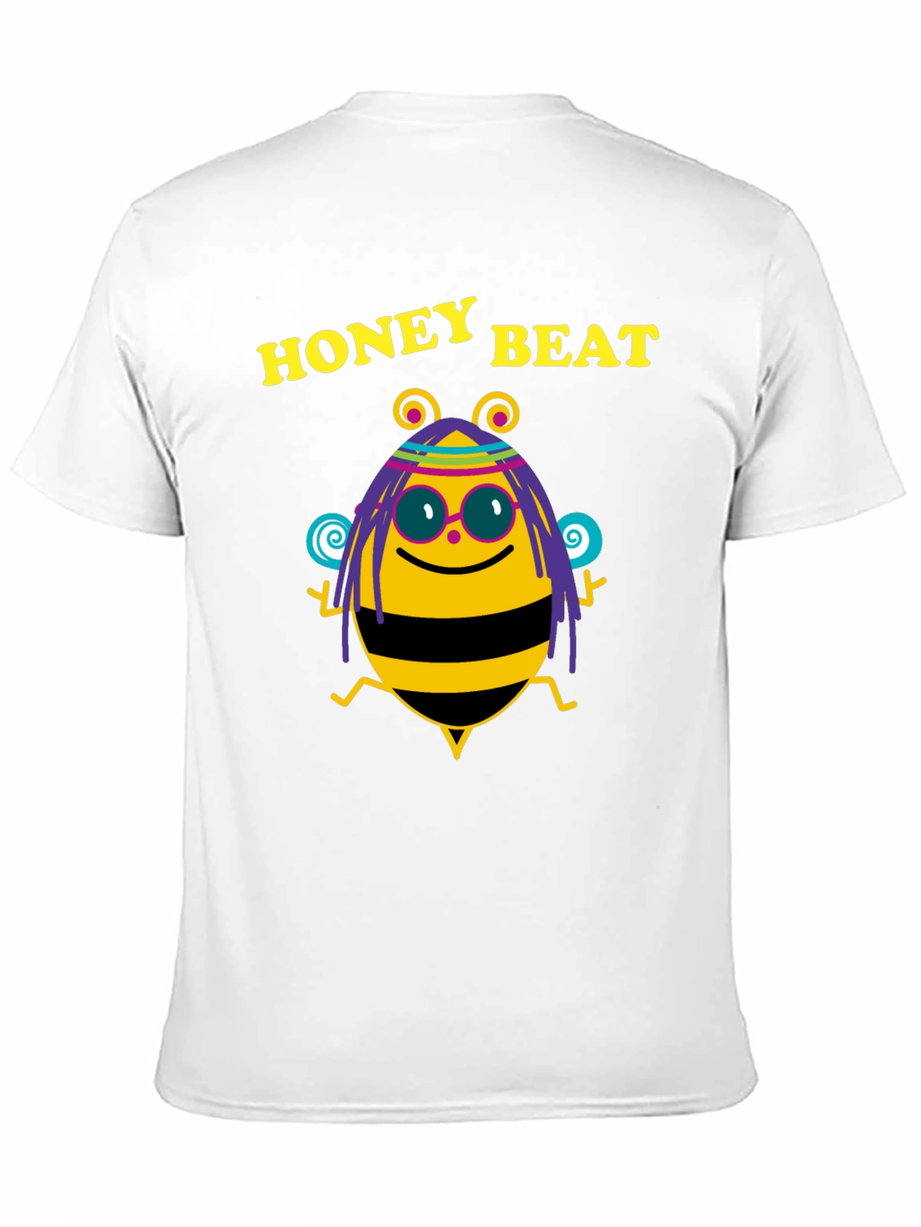 Black Honey Beat Bee Graphic Black T-Shirt view 11