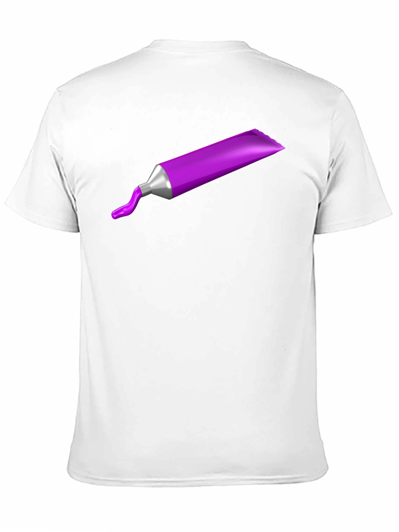 Black Purple Paint Tube Graphic Tee - Artistic Casual Wear view 11