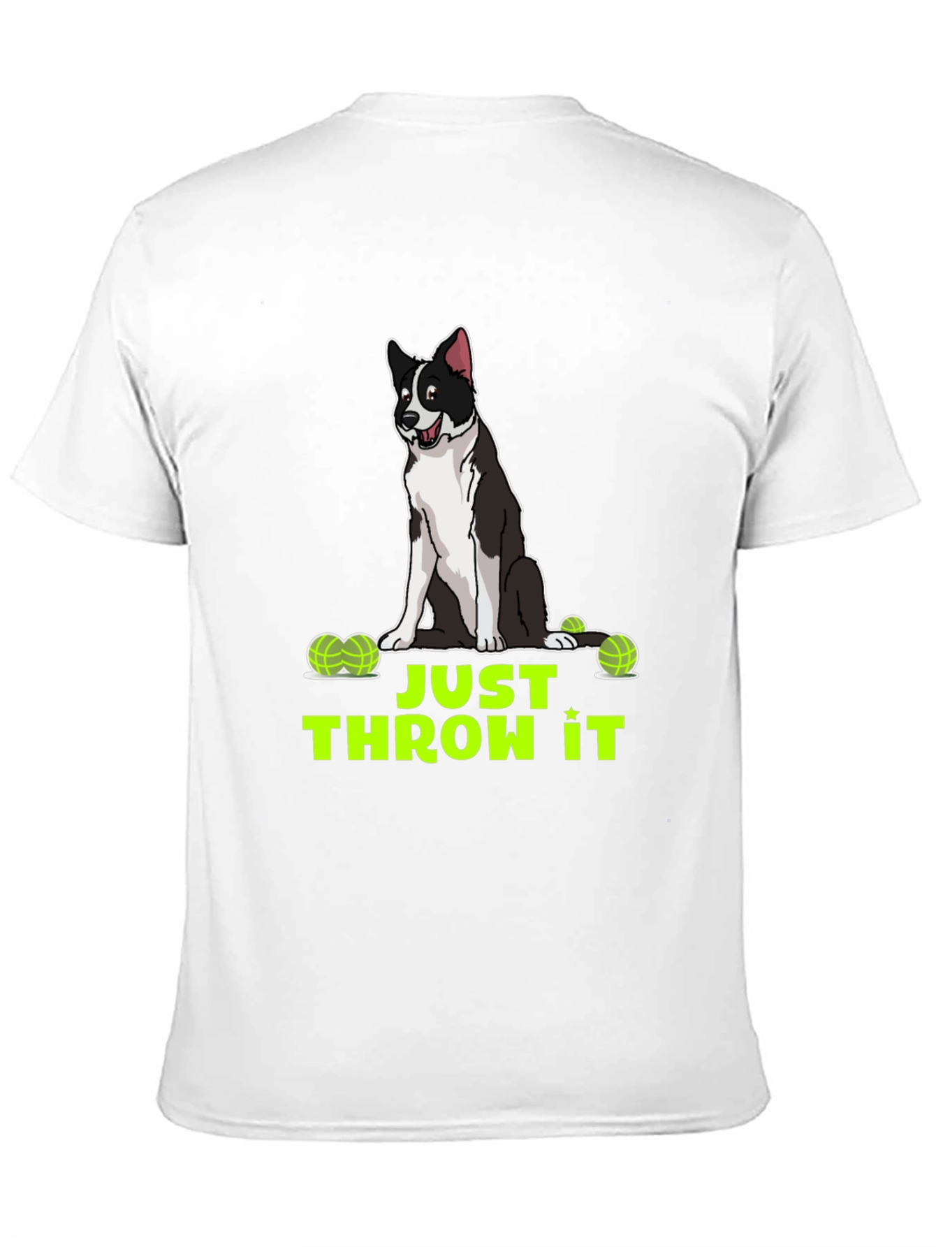 Black Just Throw It Dog Graphic T-Shirt view 11