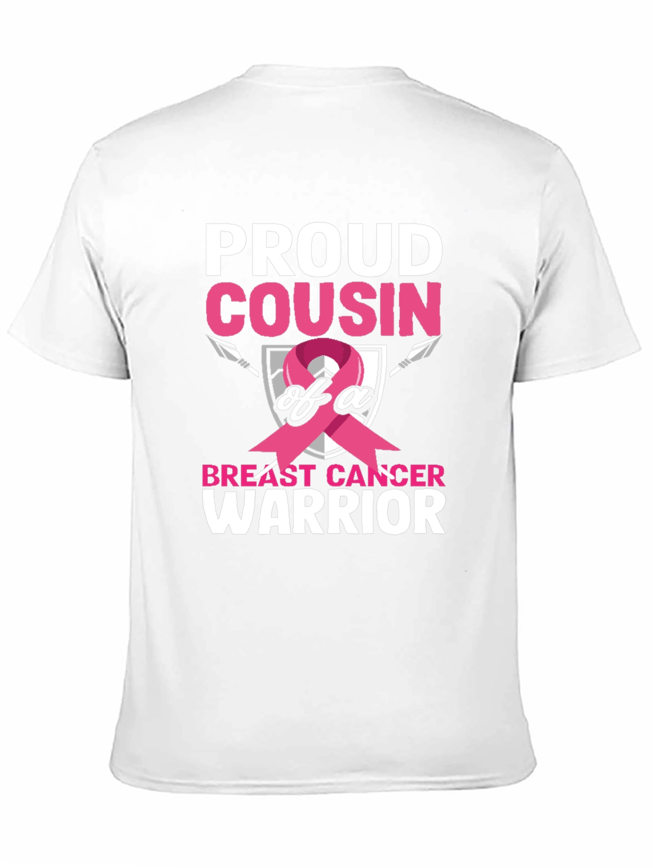 Black Proud Cousin Breast Cancer Warrior T-Shirt view 11