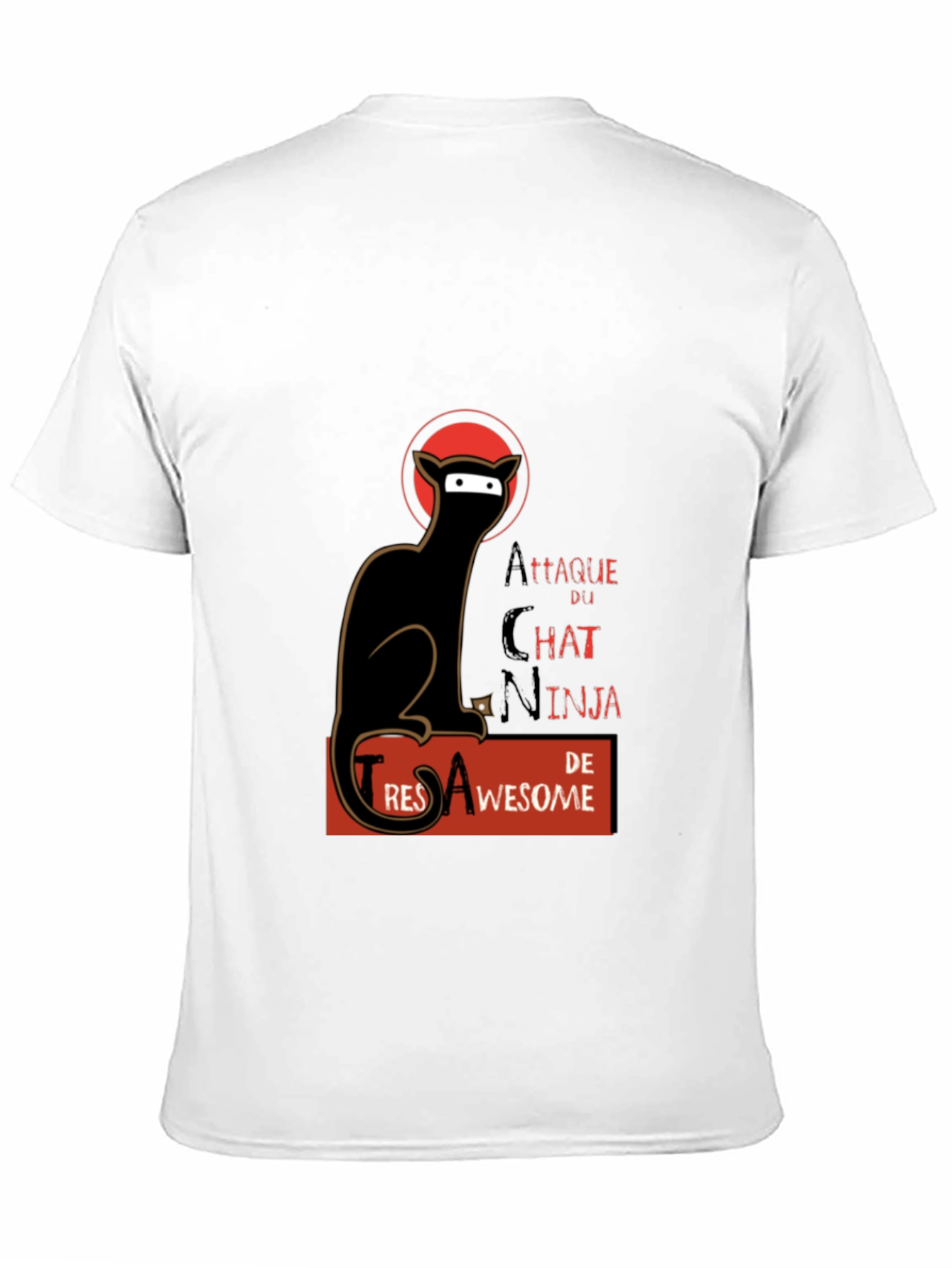 Black Attaque du Chat Ninja T-shirt view 11