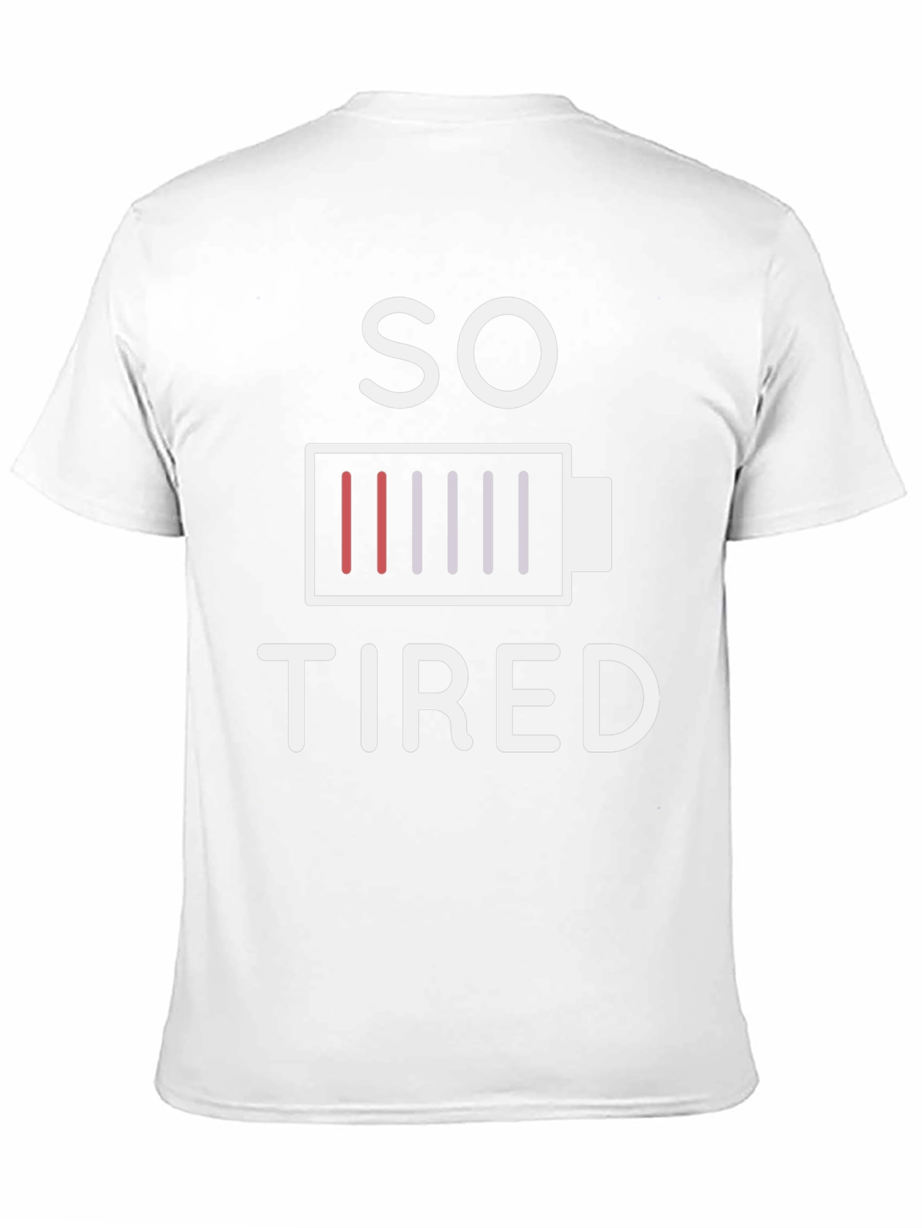 Black So Tired Graphic T-Shirt - Low Battery Design view 11