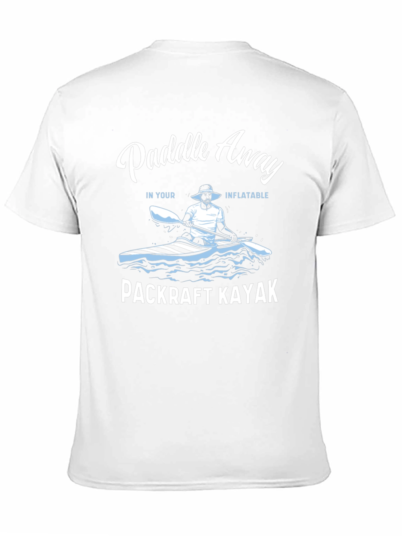 Black Paddle Away Kayak T-Shirt view 11