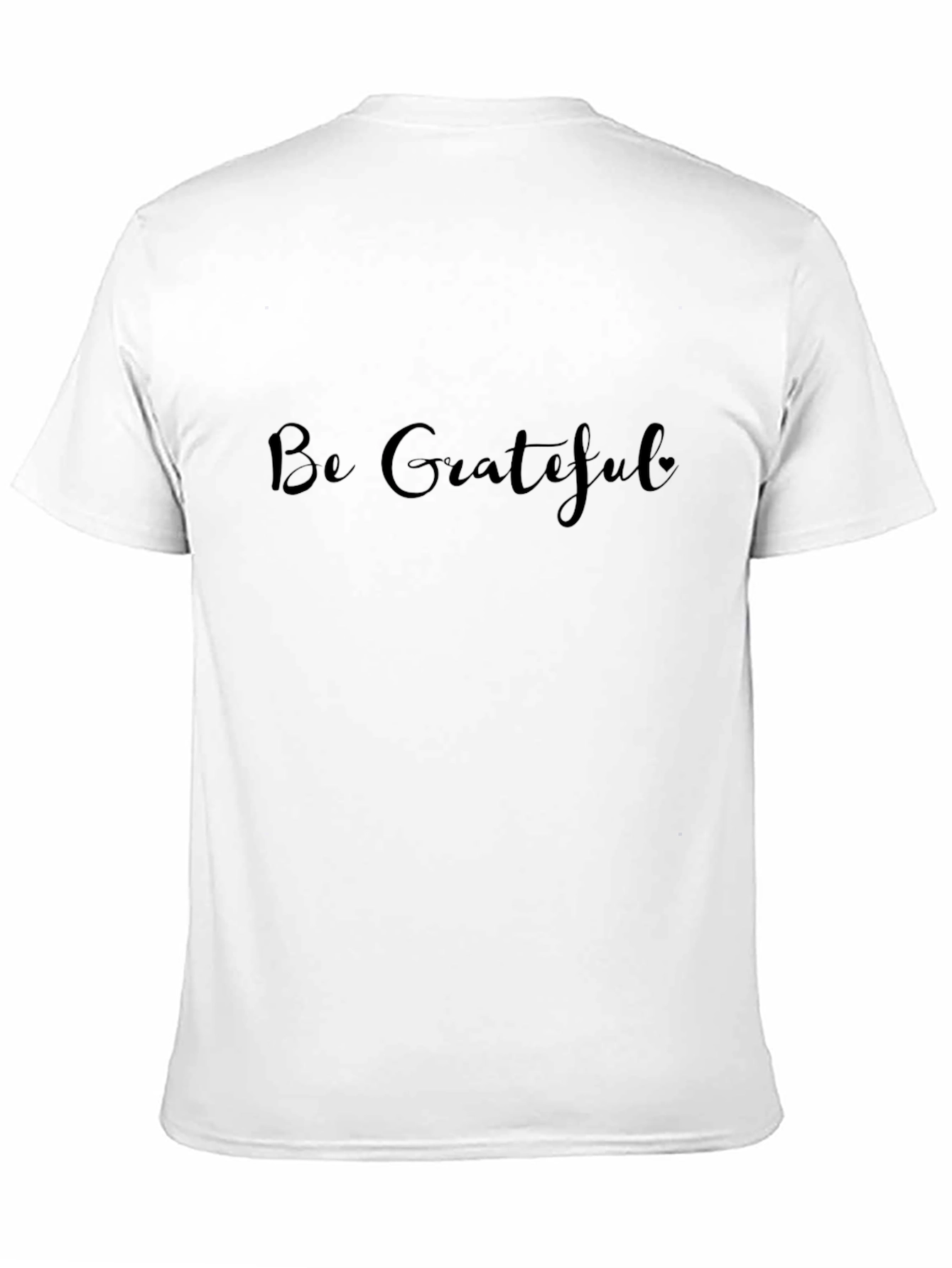 Black Be Grateful Black Tee - Inspirational Message Shirt view 11