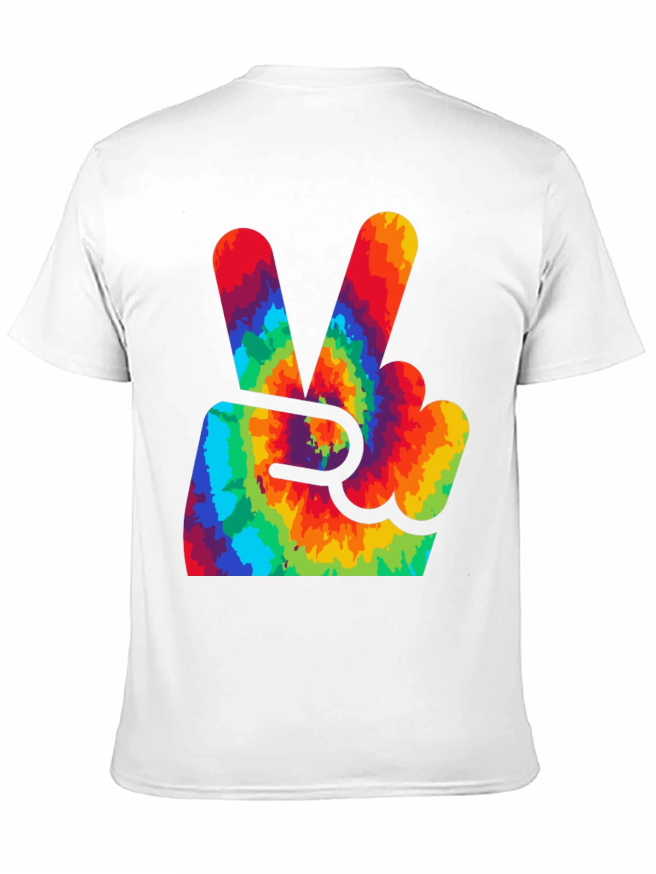 Black Peace Sign Tie-Dye Graphic Tee view 11
