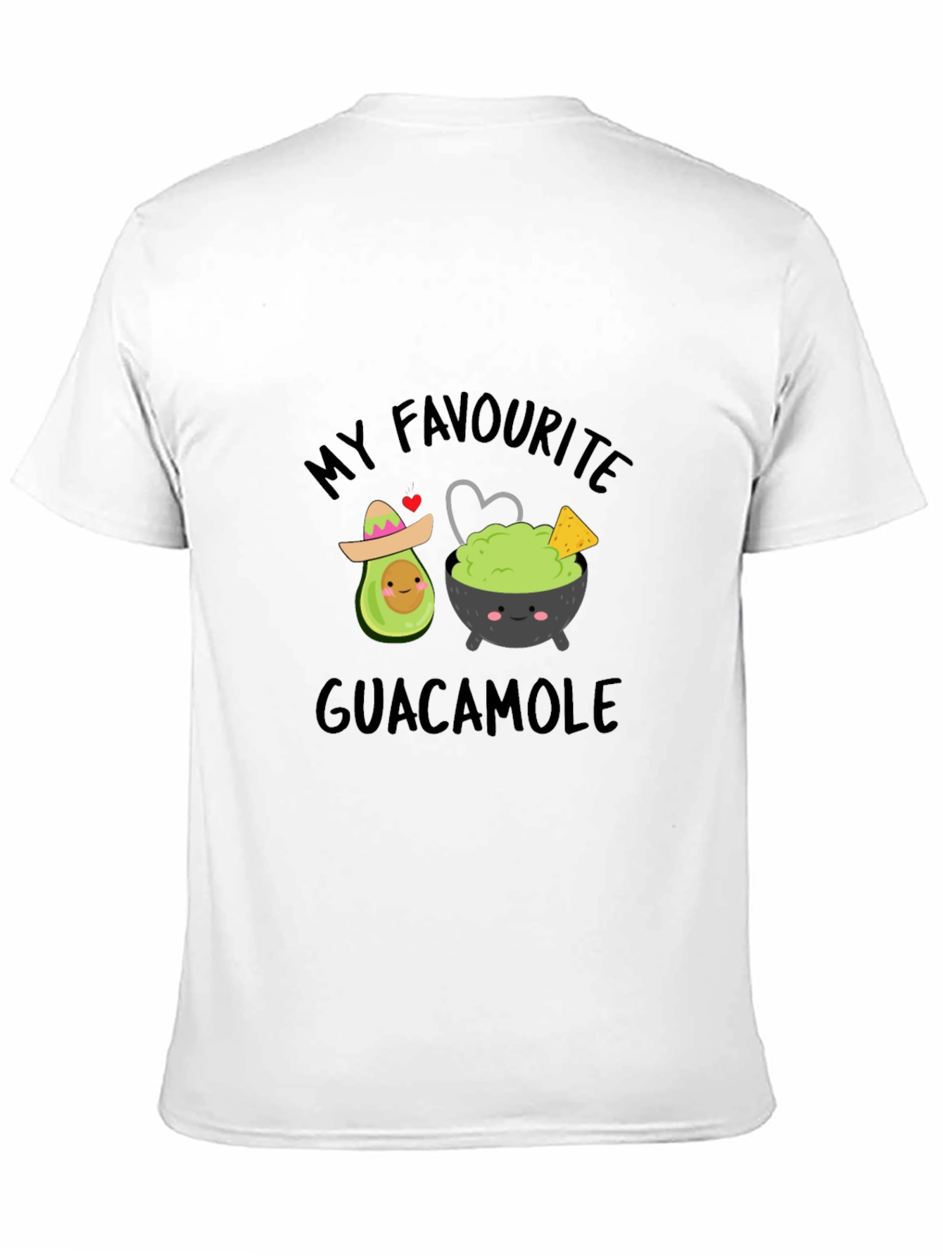 Black My Favourite Guacamole Funny Graphic T-Shirt view 11