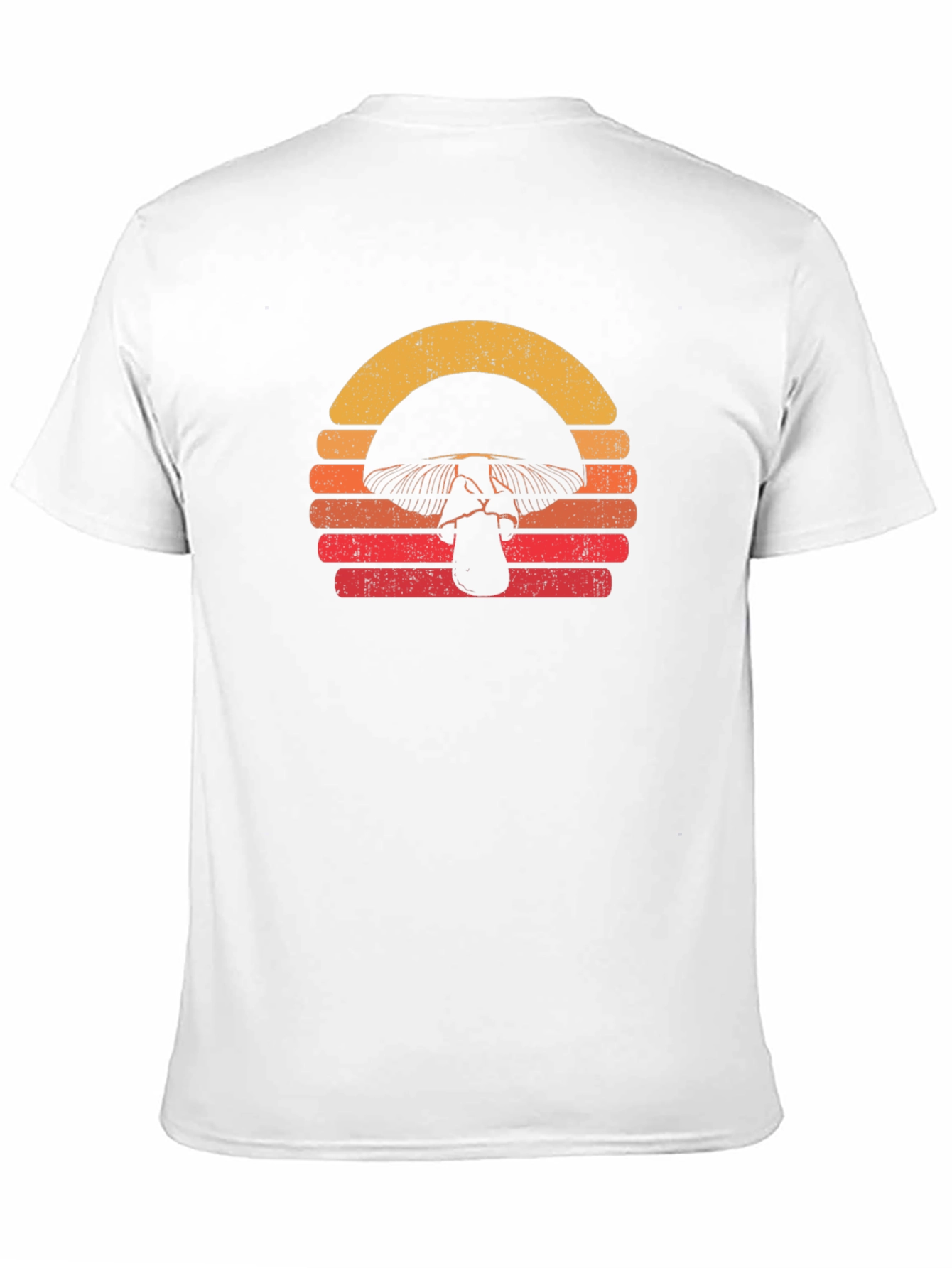 Black Retro Mushroom Sunset Graphic Tee - Black view 11