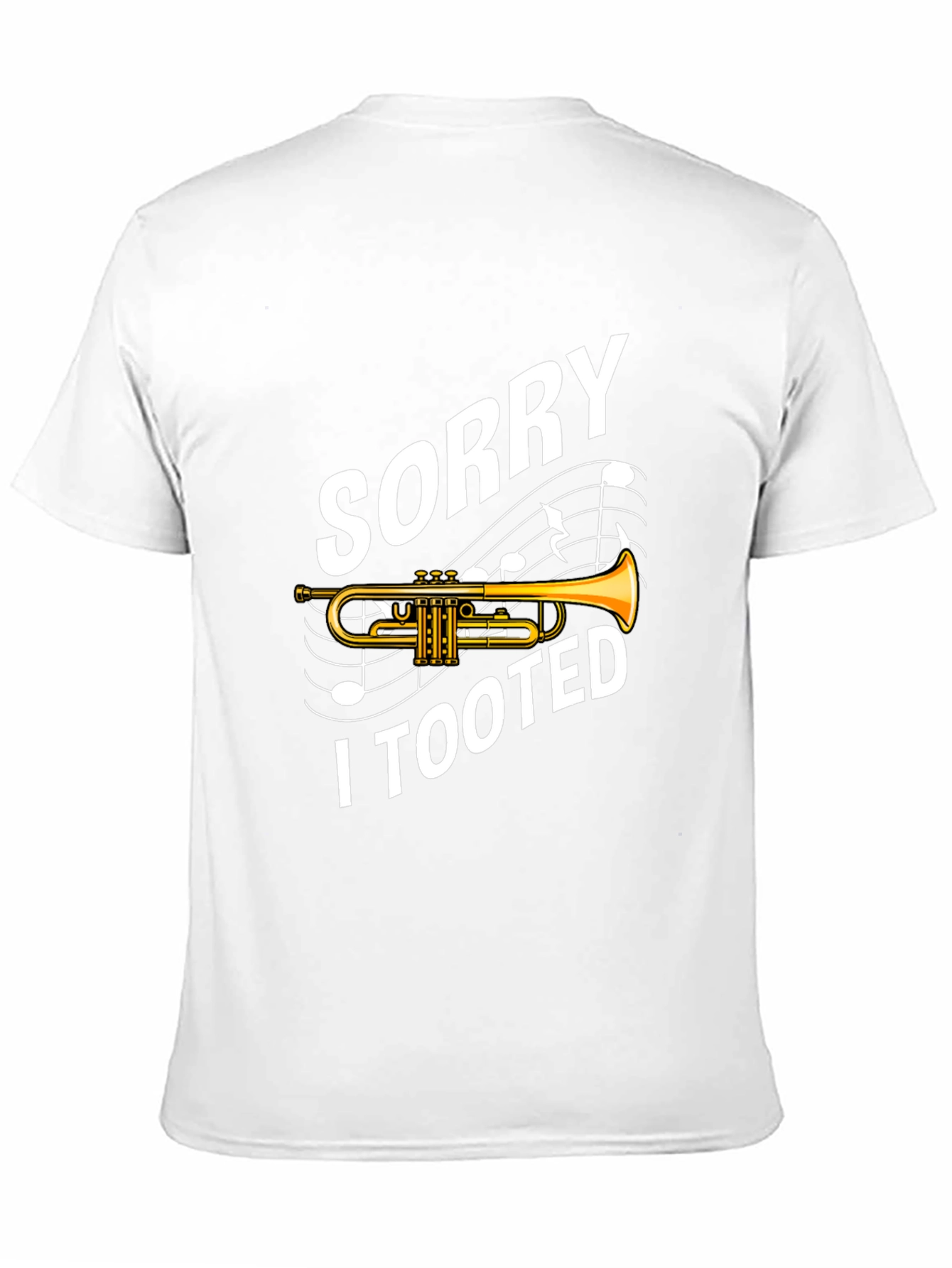 Black Sorry I Tooted T-Shirt - Funny Trumpet Player Tee view 11