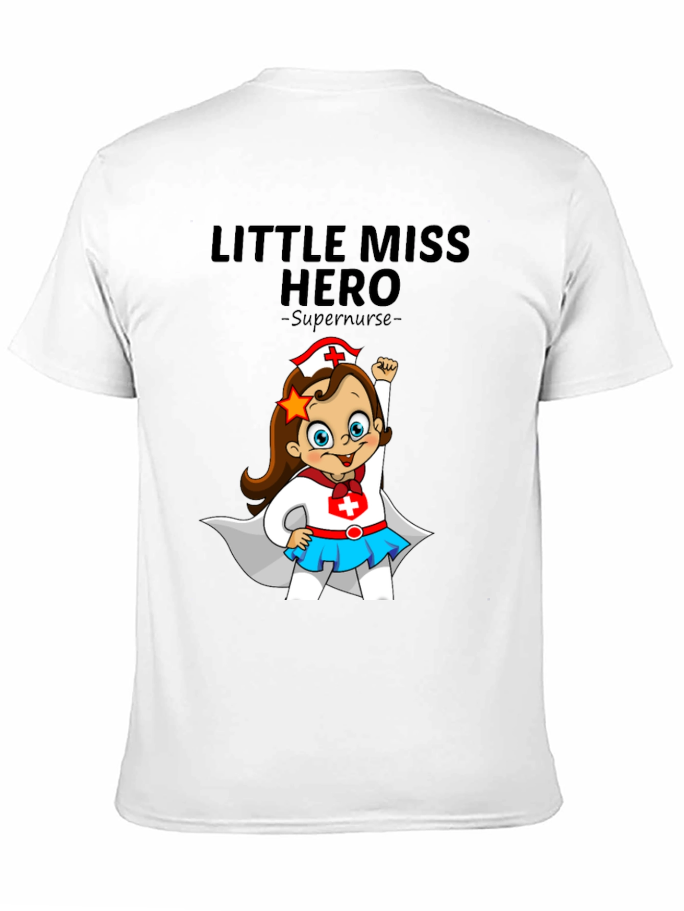 Black Little Miss Hero Supernurse Graphic Tee view 11
