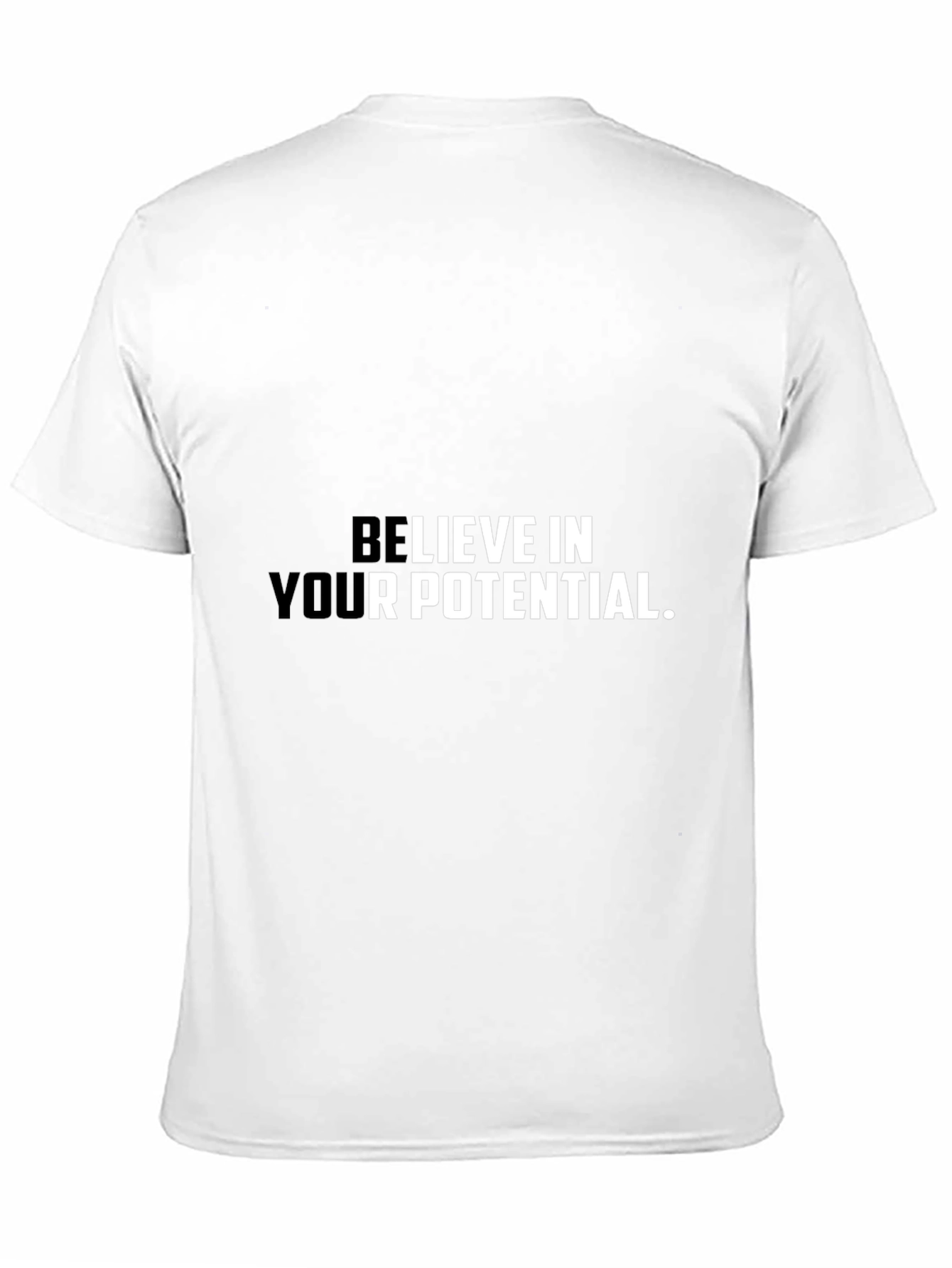 Black Believe In Your Potential Graphic Tee view 11