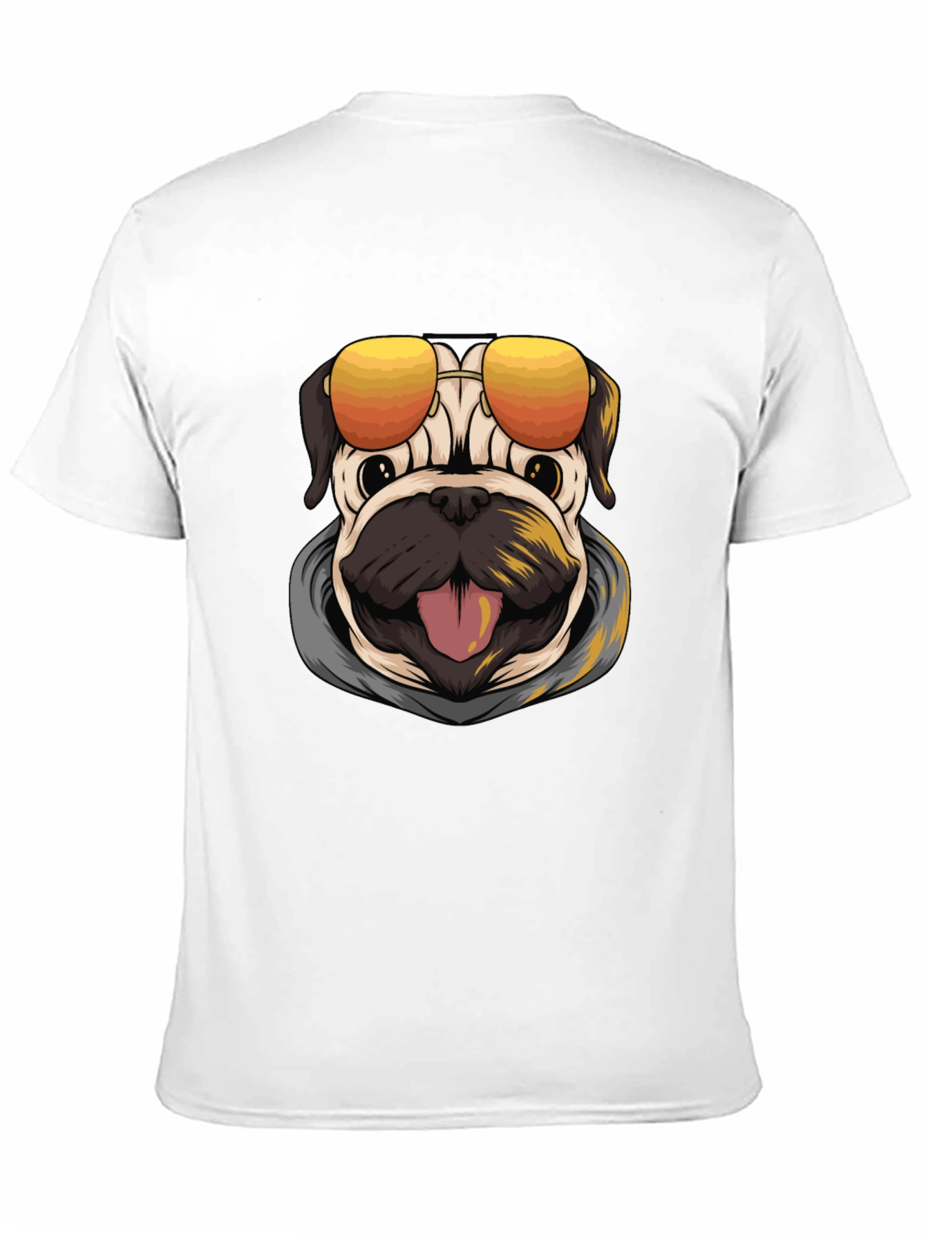 Black Cool Pug Graphic T-Shirt view 11
