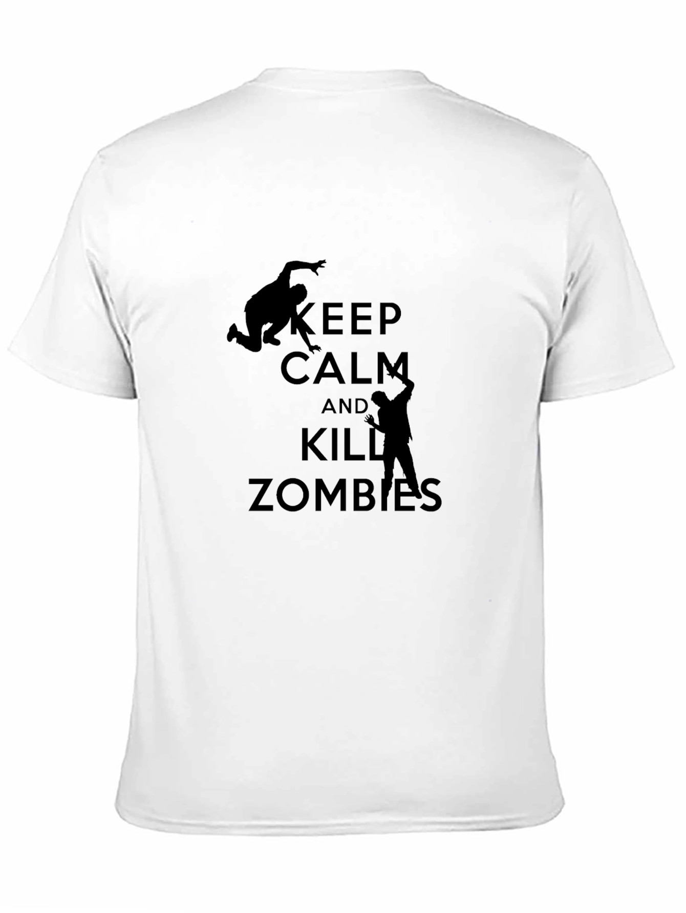 Black Keep Calm and Kill Zombies Black T-Shirt view 11