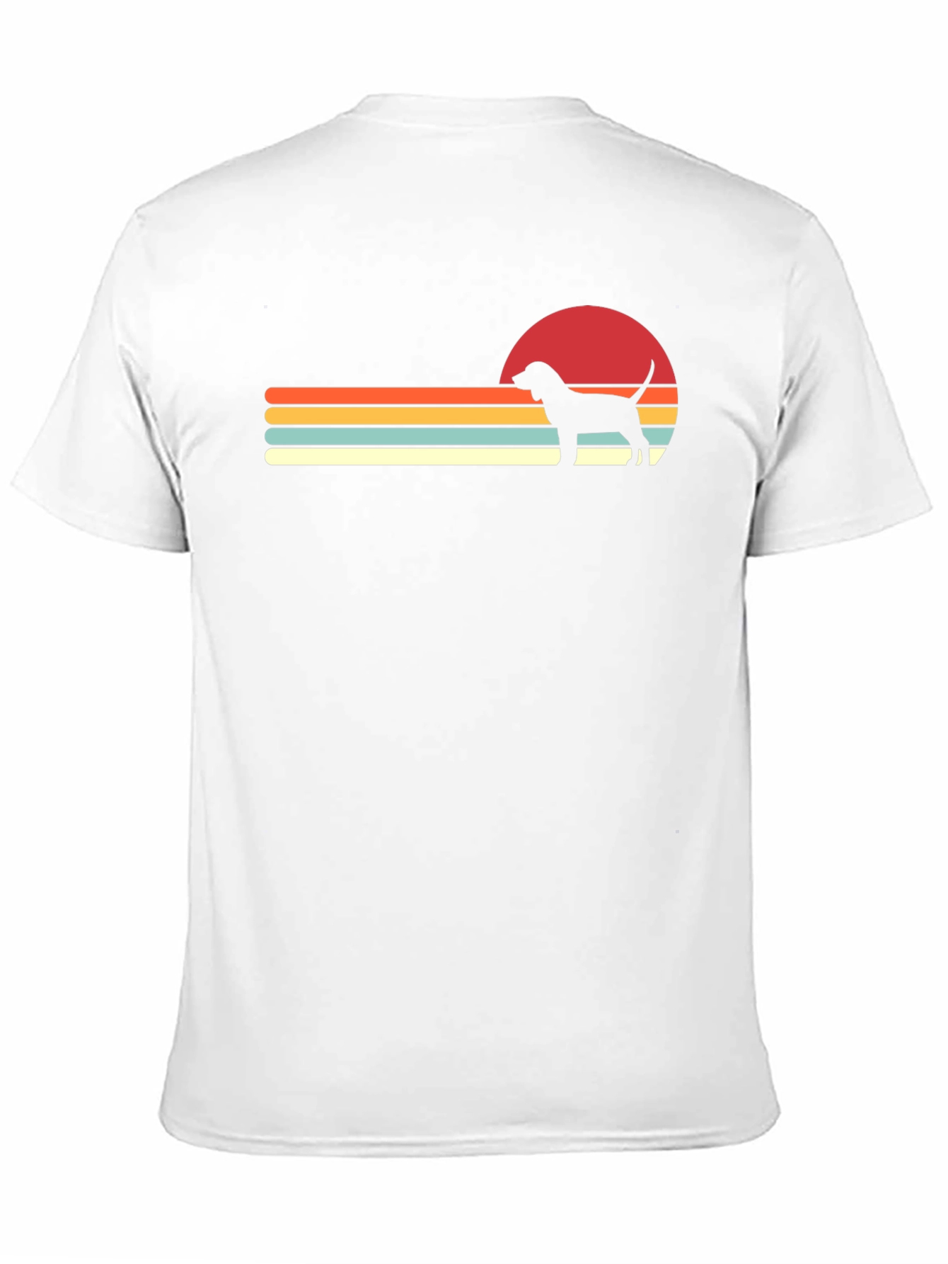 Retro Dog Sunset Graphic Tee - Black - 11