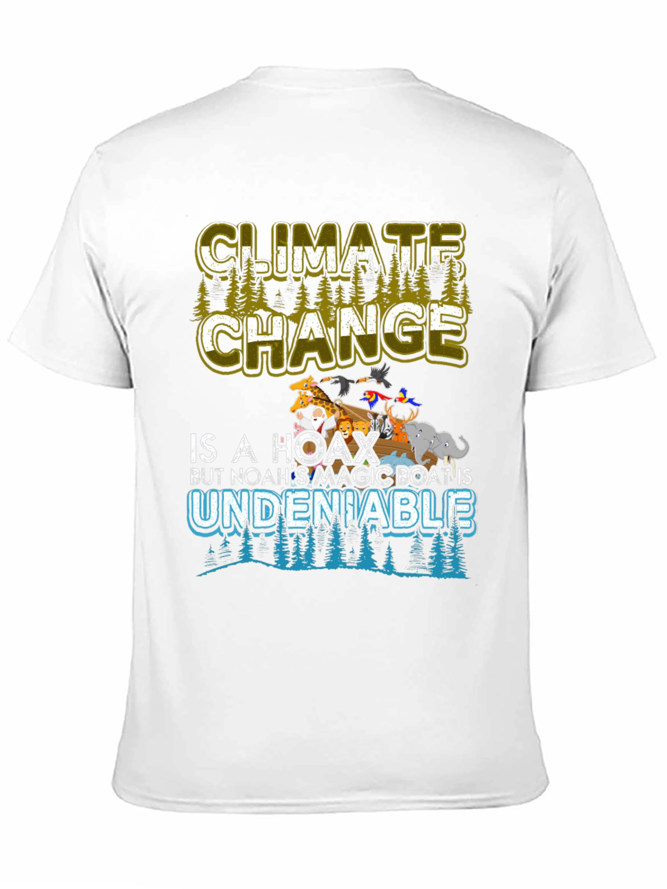 Black Climate Change is a Hoax T-Shirt view 11